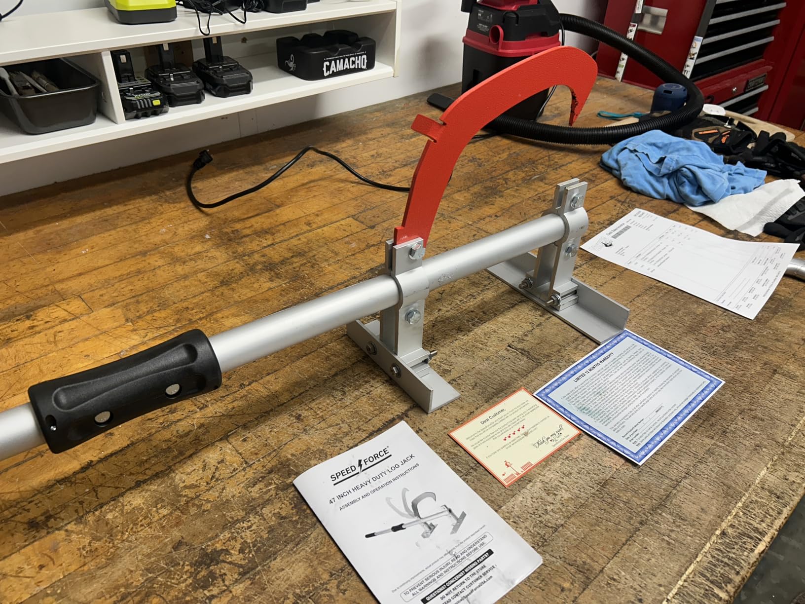 SPEED FORCE 47 Inch TimberJack Forestry/Logging/Log Jack/Chainsaw/Log Lifter/Cant Hook/Timber Jack, Full Aluminum Construction, Strong & Sturdy customer photo 1