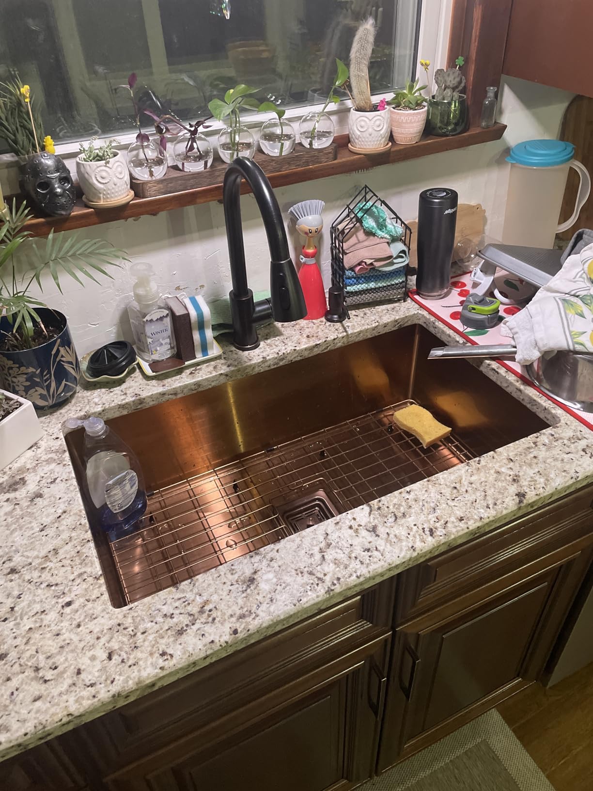 Strictly Sinks 32 Inch Undermount Single Bowl Kitchen Sink - Copper Kitchen Sink Designer Shelf Accessory 16 Gauge Stainless Steel - With Bottom Grid, 1 Strainer Square Drain & 1 Disposal Adapter customer photo 2