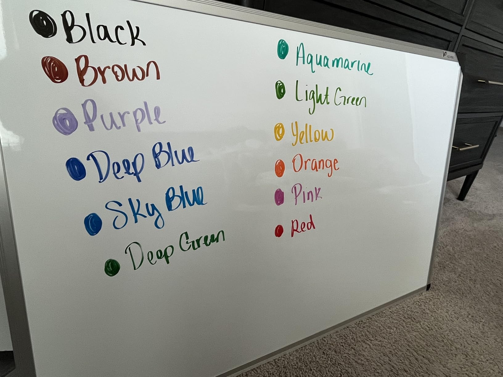 VIZ-PRO Magnetic Dry Erase Board, 72 X 48 Inches, Foldable Wall-Mounted Whiteboard with Silver Aluminum Frame & Marker Tray for School Office and Home 6' X 4' customer photo 2