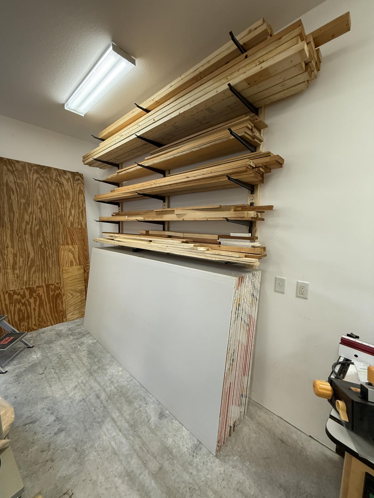 Delta Heavy Duty Lumber Storage Rack Cycle, Holds Up to 800 lbs - Easy to Install Wood Storage Rack with Fully Adjustable Arms - Steel Construction Storage Solution for Garage, Basement & Pantry customer photo 2