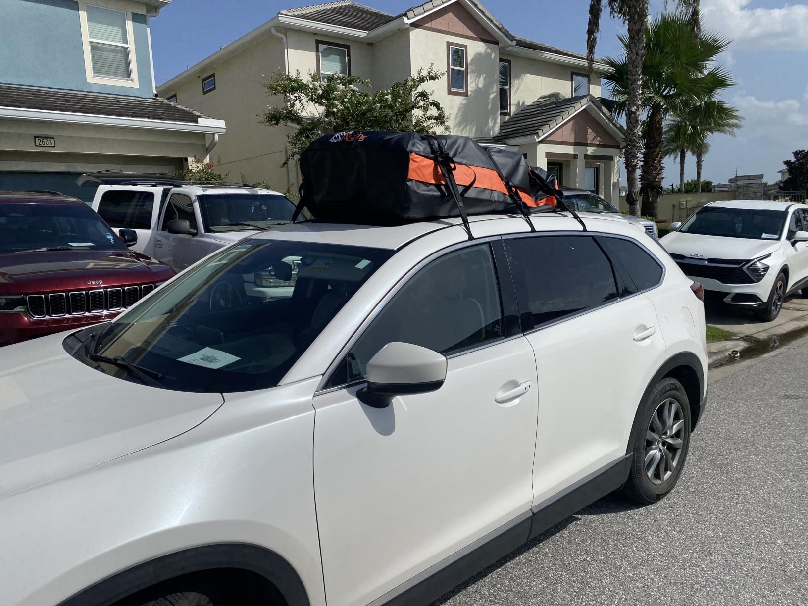 Car Rooftop Cargo Carrier Bag, 21 Cubic Feet 100% Waterproof Heavy Duty 840D Car Roof Bag customer photo 1