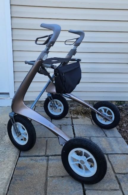 byACRE Carbon Overland/All Terrain Carbon rollator/Big Pneumatic Wheels/Lightweight at only 14.8 lbs/Foldable with seat customer photo 1