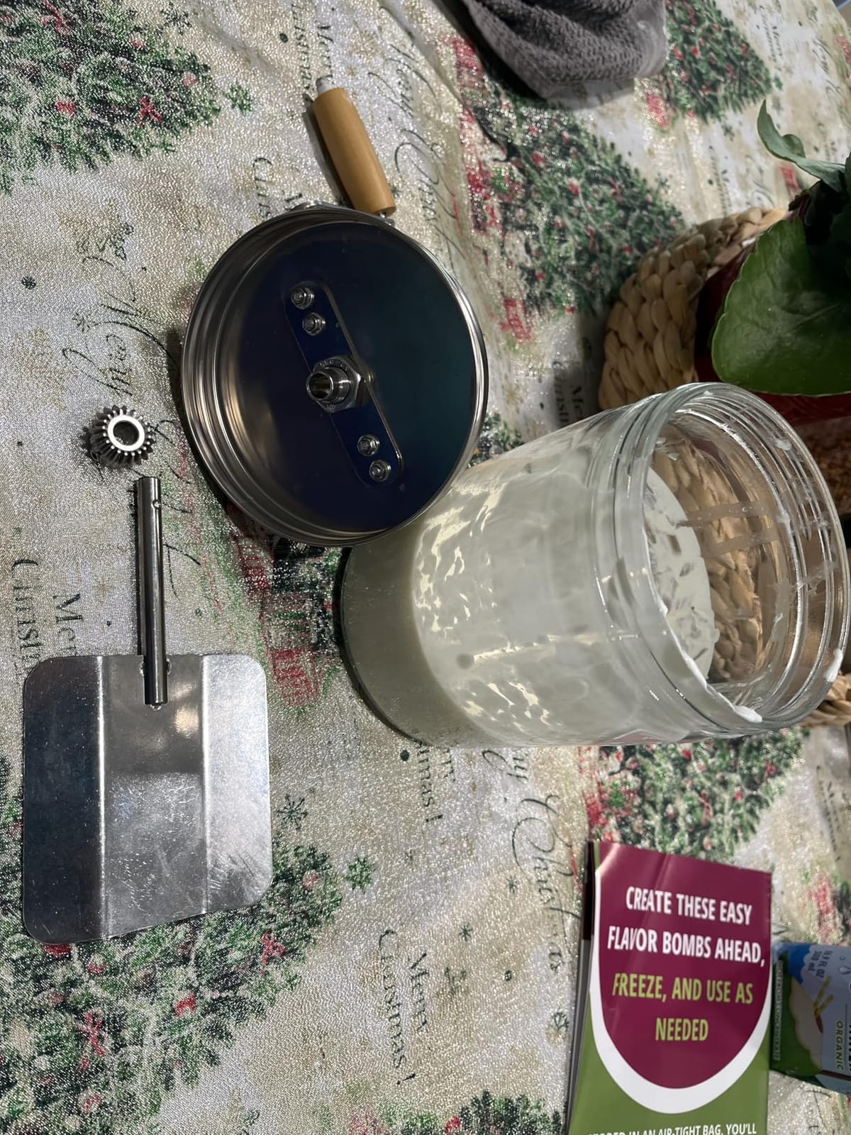 Dazey Butter Churn - Hand Crank Butter Churner- Manual Butter Maker- Beech Wood BUTTER PADDLES INCLUDED customer photo 1