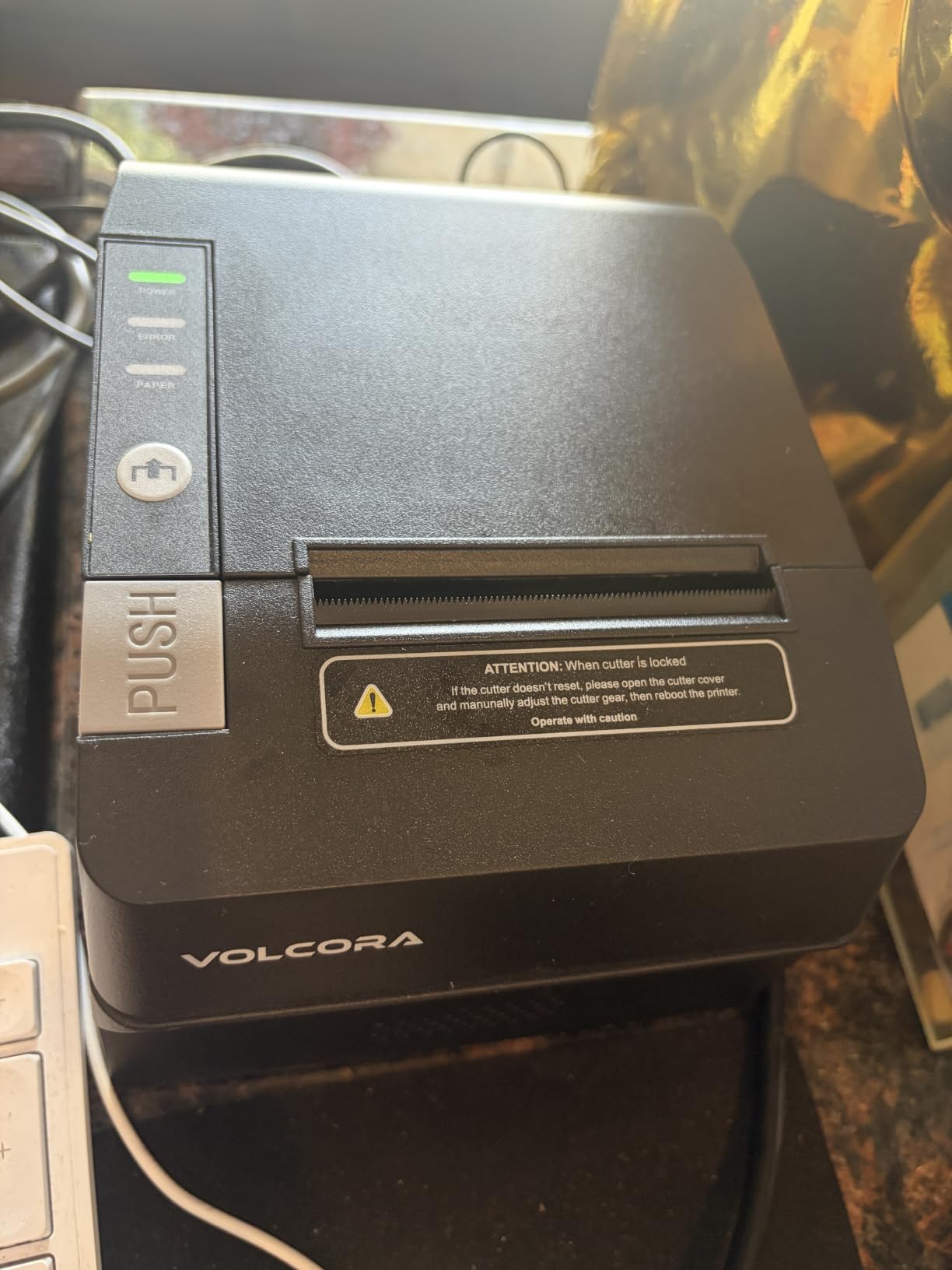 Volcora Thermal Receipt Printer, 80mm POS Printer w/Auto Cutter, USB/Bluetooth Interface for Windows/MAC/Linux, ESC/POS Command Support Cash Drawer, High Speed Kitchen Printer, Wall Mount, Black customer photo 1