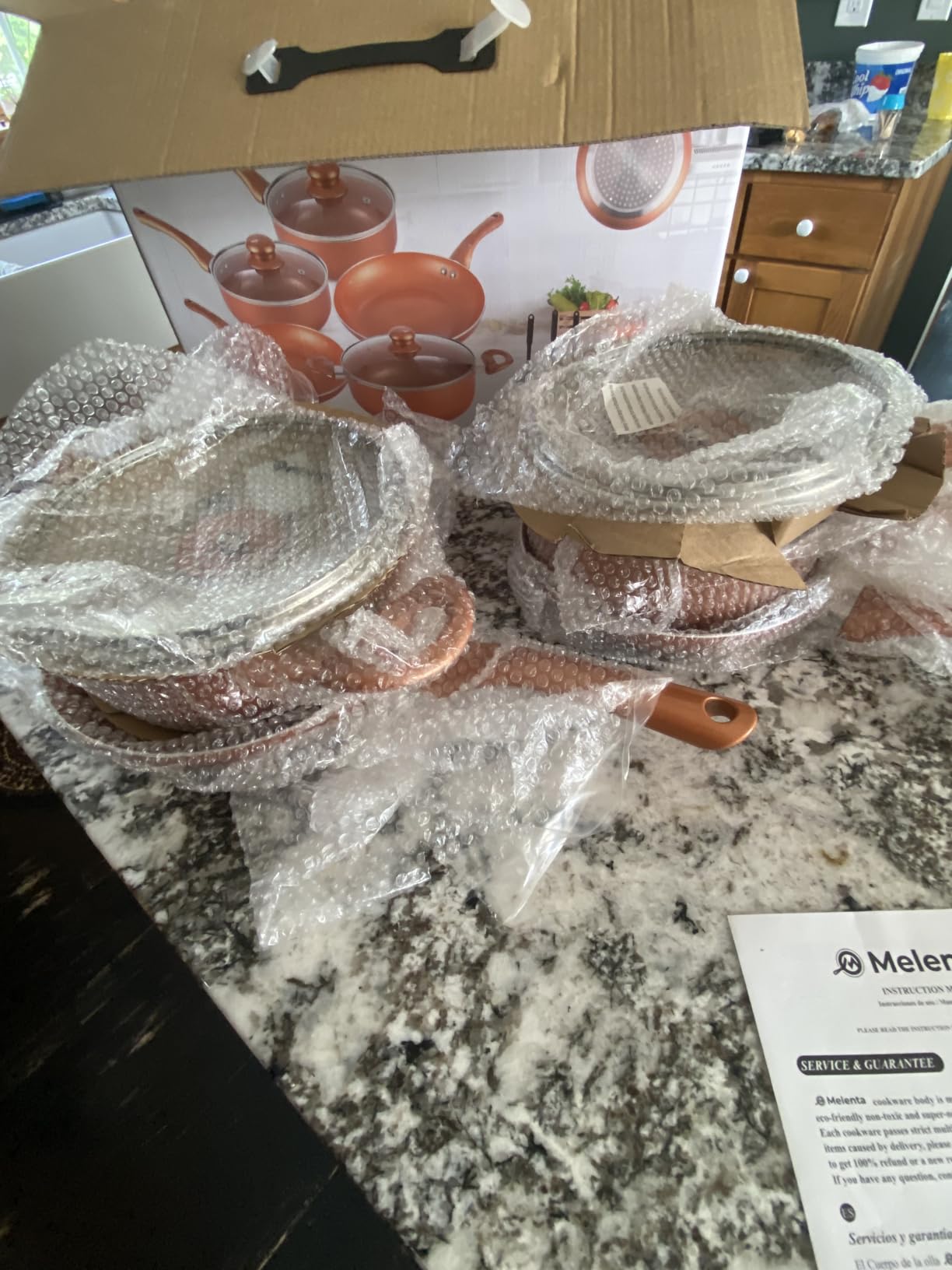 M MELENTA 11-Piece Copper Ceramic Nonstick Pots and Pans Set customer photo 2