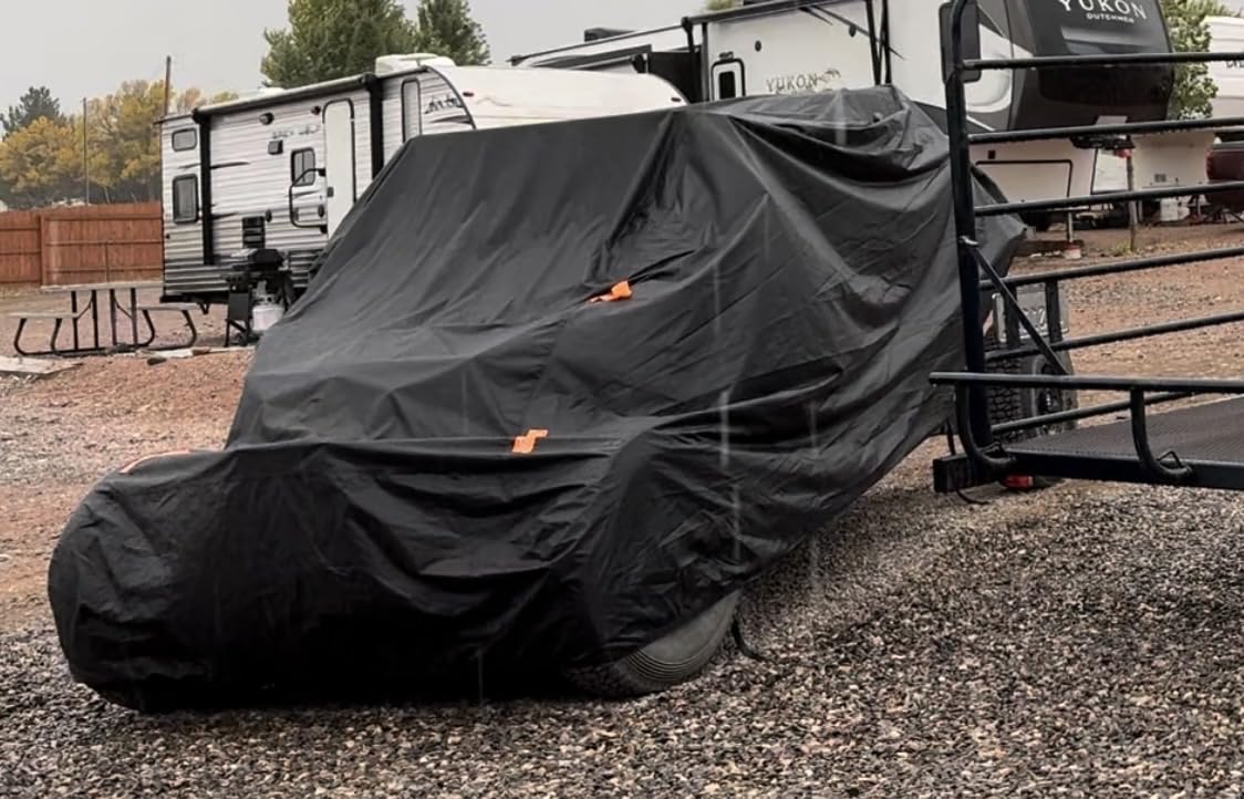 Waterproof UTV Cover, Heavy Duty Black Oxford Cloth All-Weather Protection UTV Cover 4-6 Seater for Polaris RZR PRO XP 4 Can-Am Maverick X3 Max Arctic Cat Textron customer photo 1