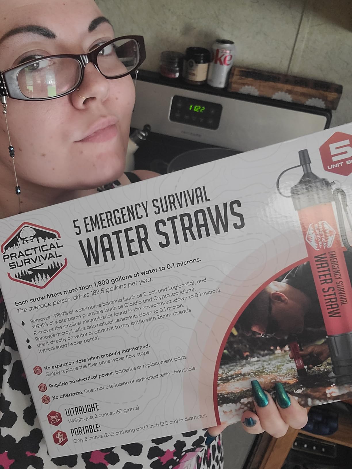 5 High-Capacity Emergency Water Straws - Lightweight, Reusable, 1800-gallon Filters for Camping, Hiking, Travel, Biking, Survival, and Emergency Preparedness - No Expiration Date - Practical Survival customer photo 1