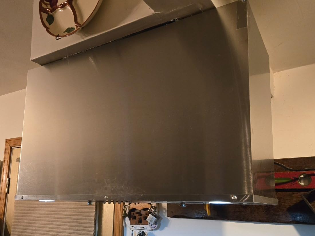Range Hood Insert 30 inch,Stainless Steel Kitchen Vent Hood 600CFM,Built-in Kitchen Stove Hood w/Front Button Controls and Front LED Lights,Baffle Filters,Ducted/ductless Convertible Duct customer photo 2