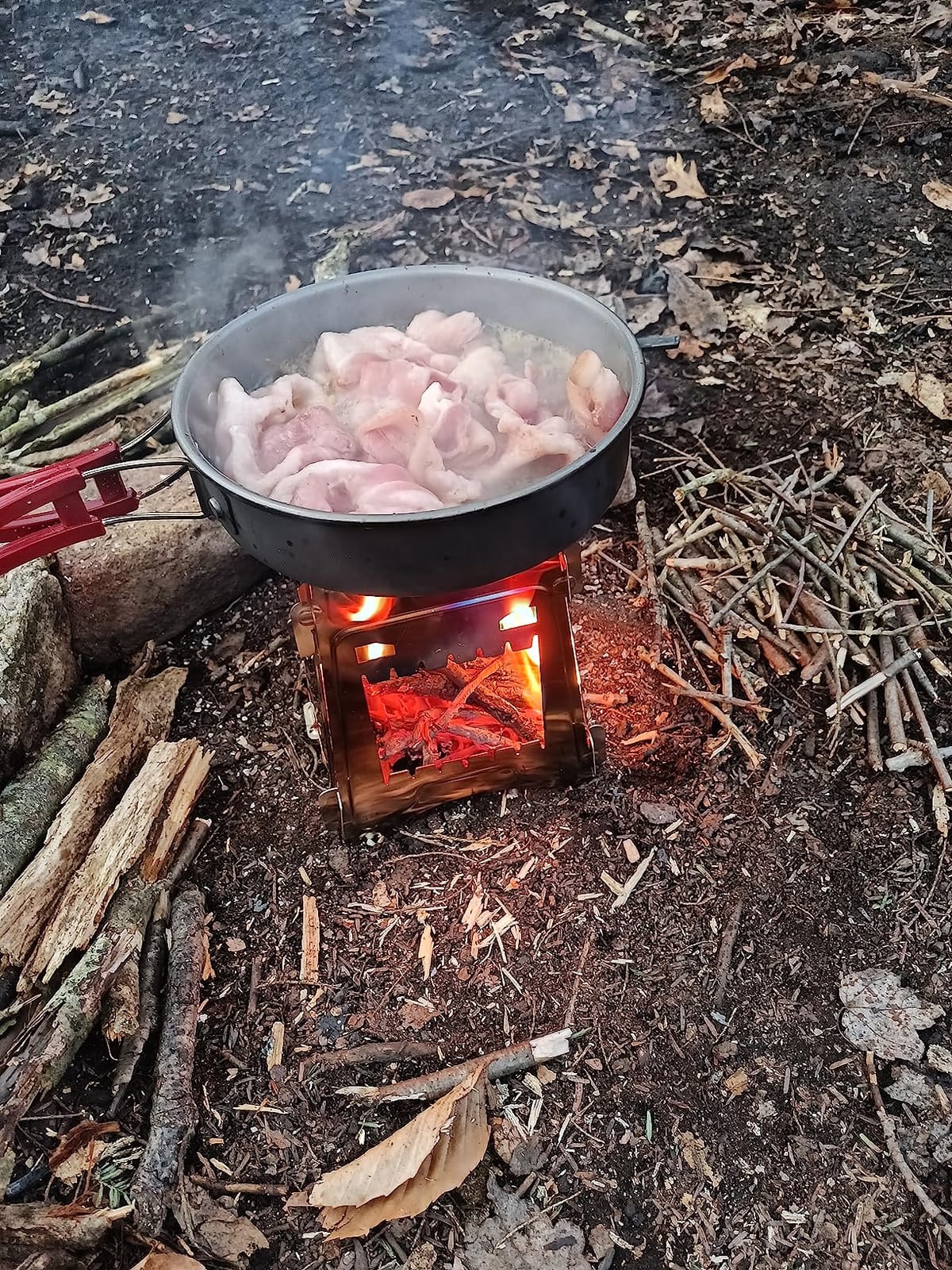 Lightweight Portable Wood Burning Camping Stove Camping Backpacking Stove Folding Wood Stove for Outdoor Hiking Camping Picnic Stove customer photo 1
