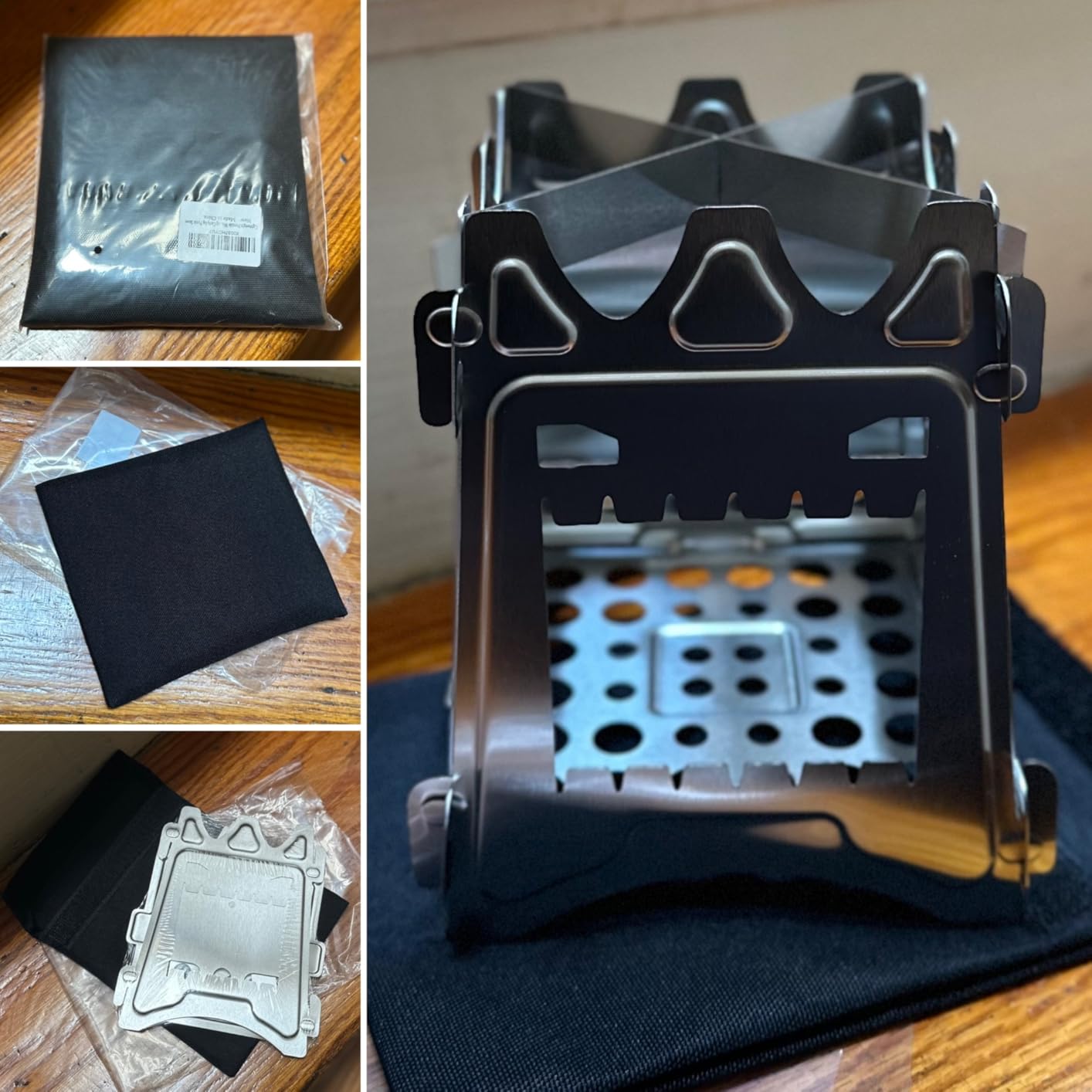 Lightweight Portable Wood Burning Camping Stove Camping Backpacking Stove Folding Wood Stove for Outdoor Hiking Camping Picnic Stove customer photo 2