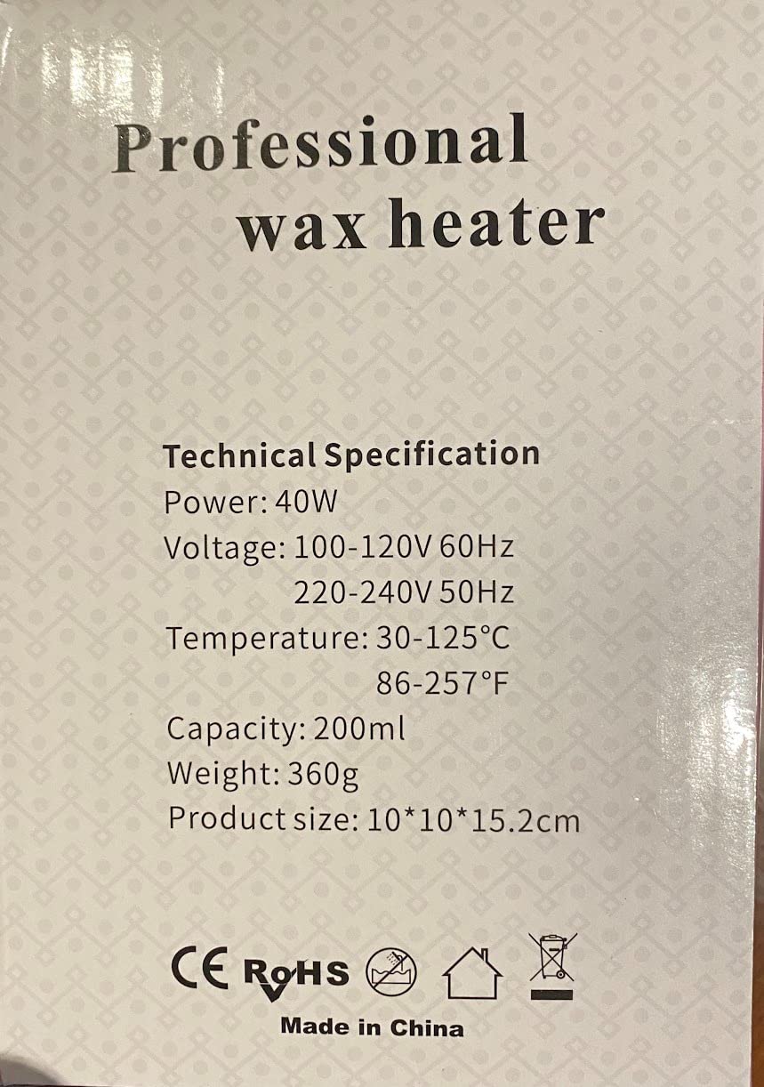 Larger Waxing Warmer 3L Single Pot Wax Heater Hold 5.5 Lbs for Hair Removal | Large Single Pot Wax Melter for Wax Bean Wax Block Canned Wax etc., Rapid Heating, Adjustable Temperature, 100 Sticks, White customer photo 2