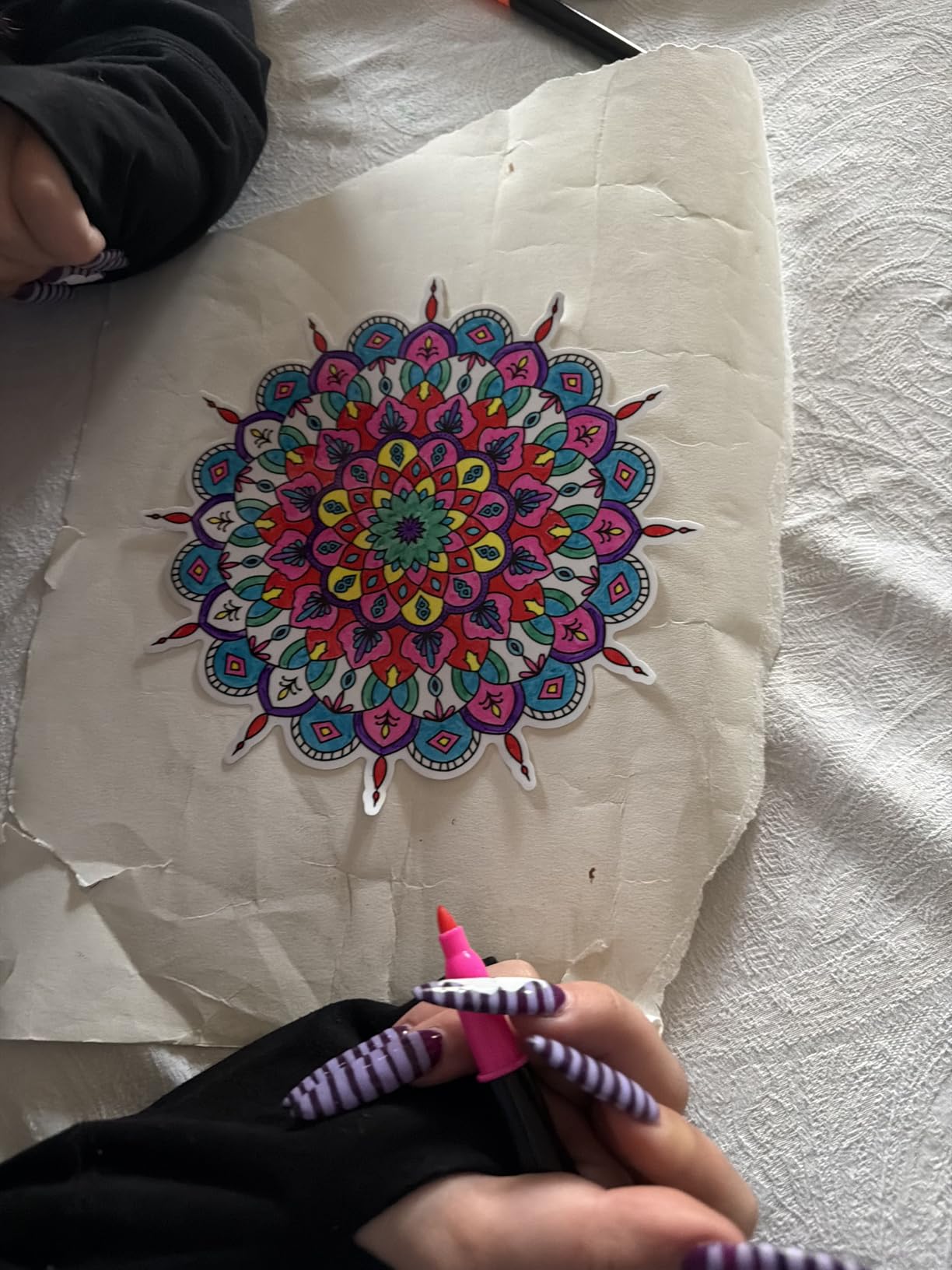 Hula Home Stained Glass Mandala Art Kit - DIY Window Clings with Markers, 10 Suncatchers - Perfect Hobby for Adults, Kids, Teens & Seniors - Ideal Gift for Beginners, Women & Elderly customer photo 2