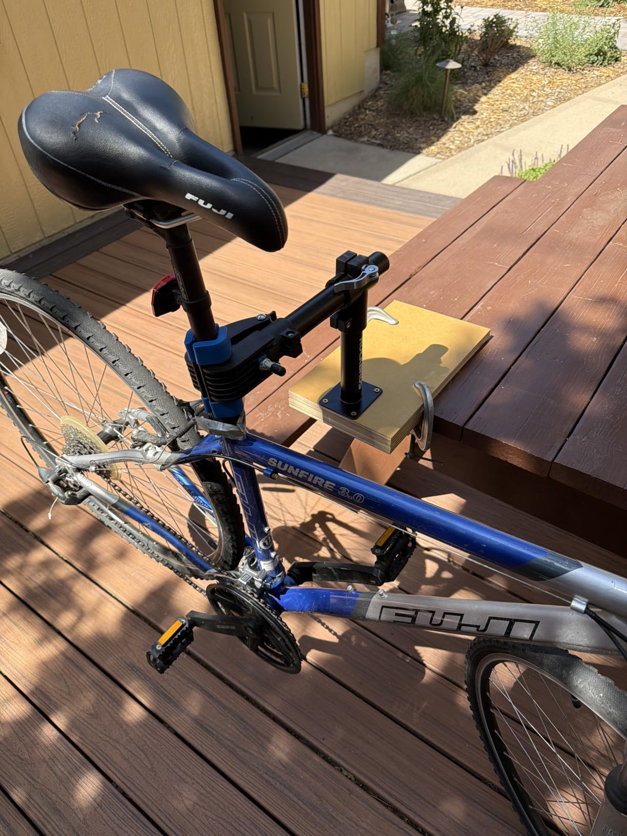 ROCKBROS Bike Repair Stand - Wall/Bench Mount, 44 lbs Capacity | Fits 30-75mm Tubes, Quick Release Clamp, Non-Slip Silicone Protects Paint customer photo 2
