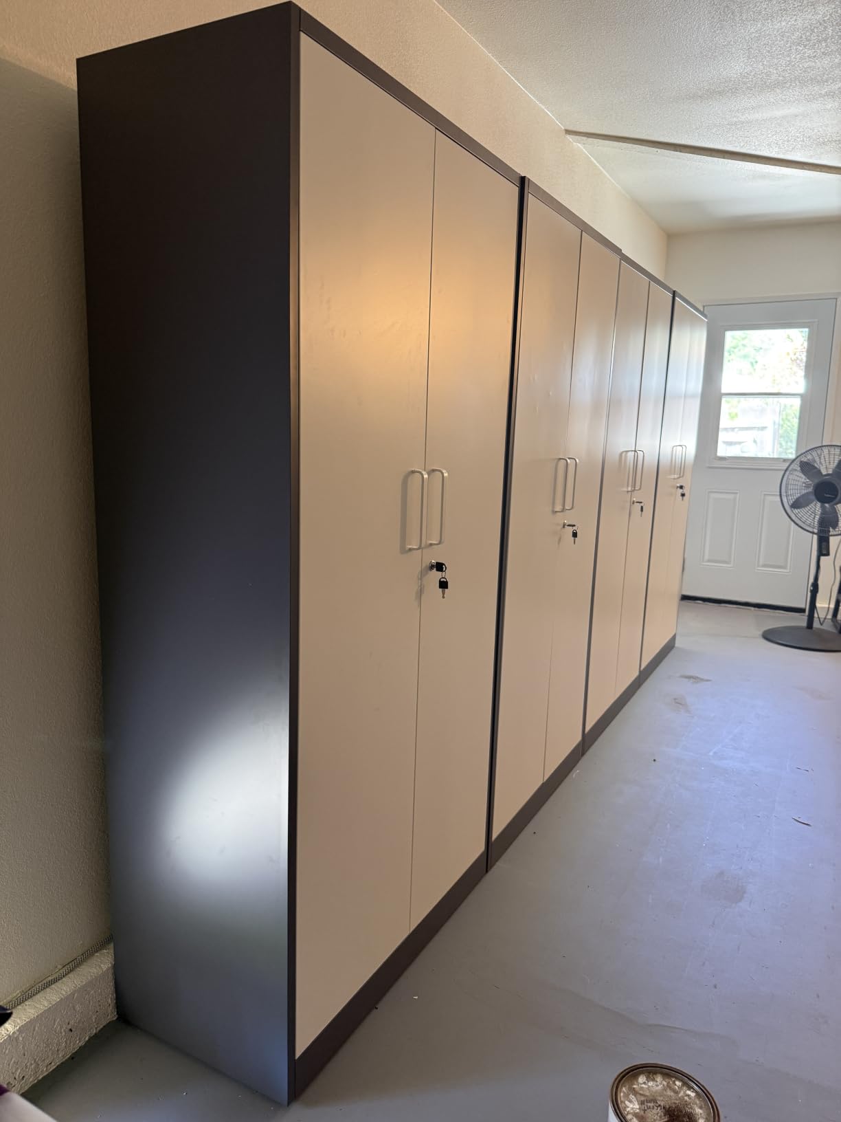 Metal Garage Storage Cabinet with 2 Doors and 5 Adjustable Shelves - 71