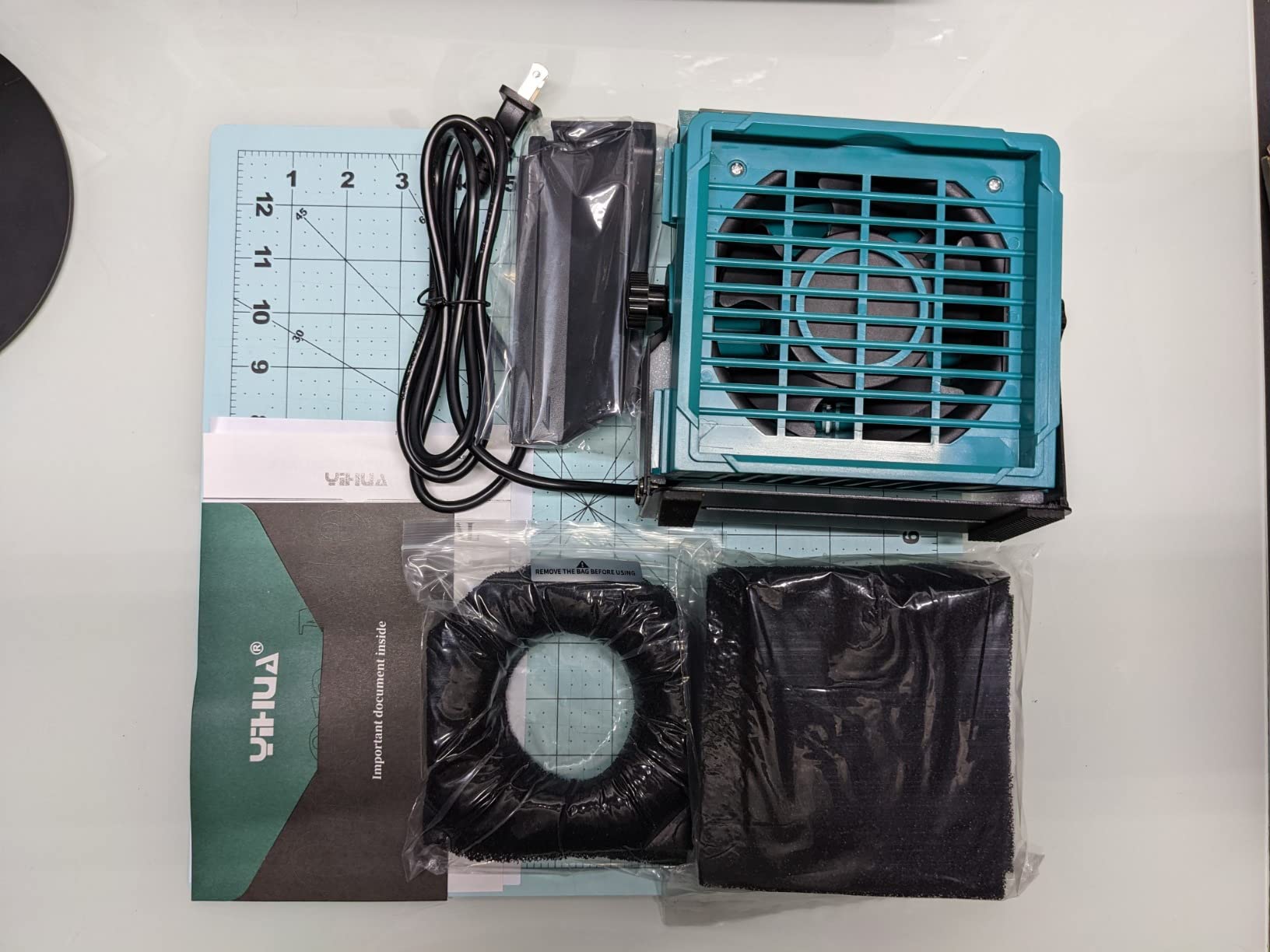 YIHUA 948DQ-I Solder Fume Extractor Fan Solder Smoke Absorber Remover Tiltable Angle with 8 Extra Fan Filters for Soldering Wood Burning and more customer photo 2