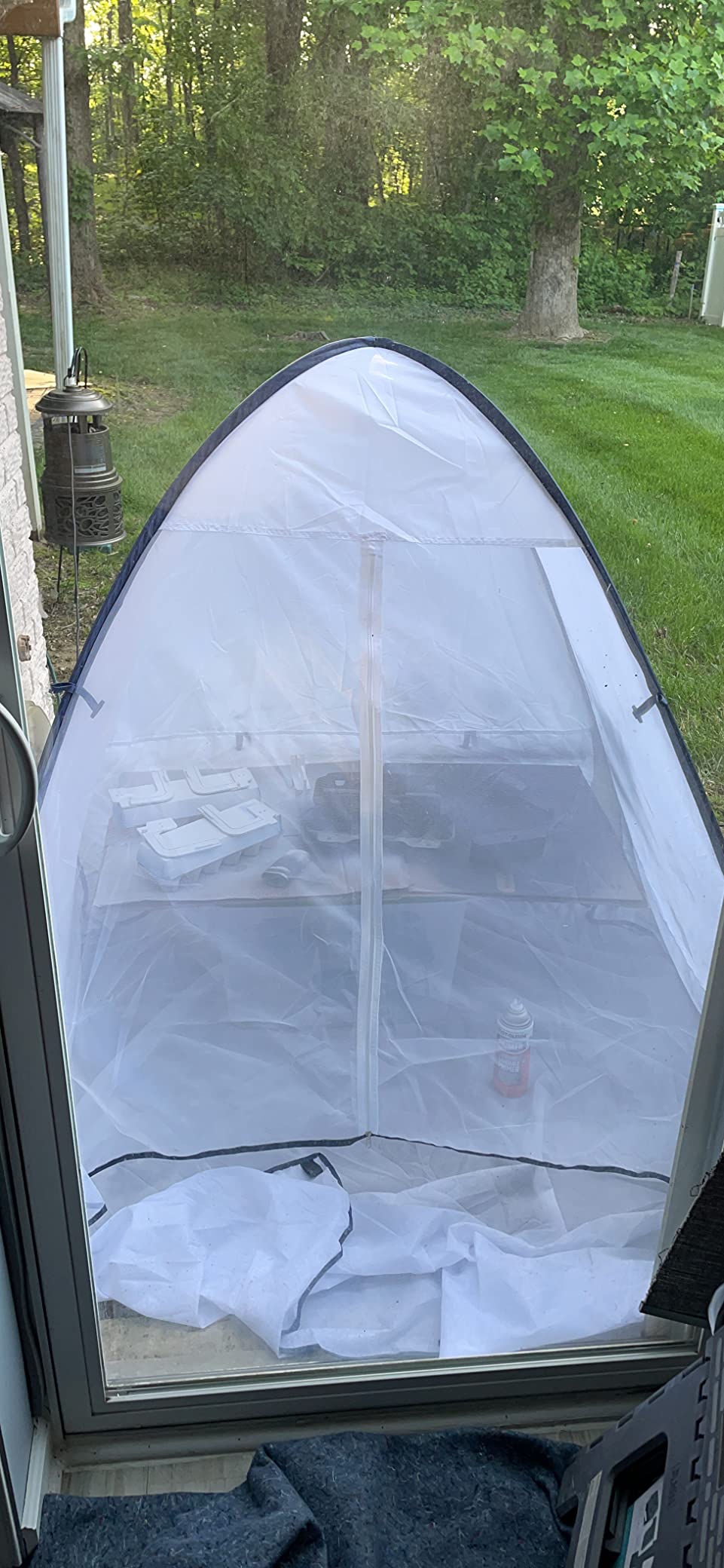 8.4x6x5.5ft Large Portable Spray Paint Booth Tent for Spray Painting, DIY customer photo 1