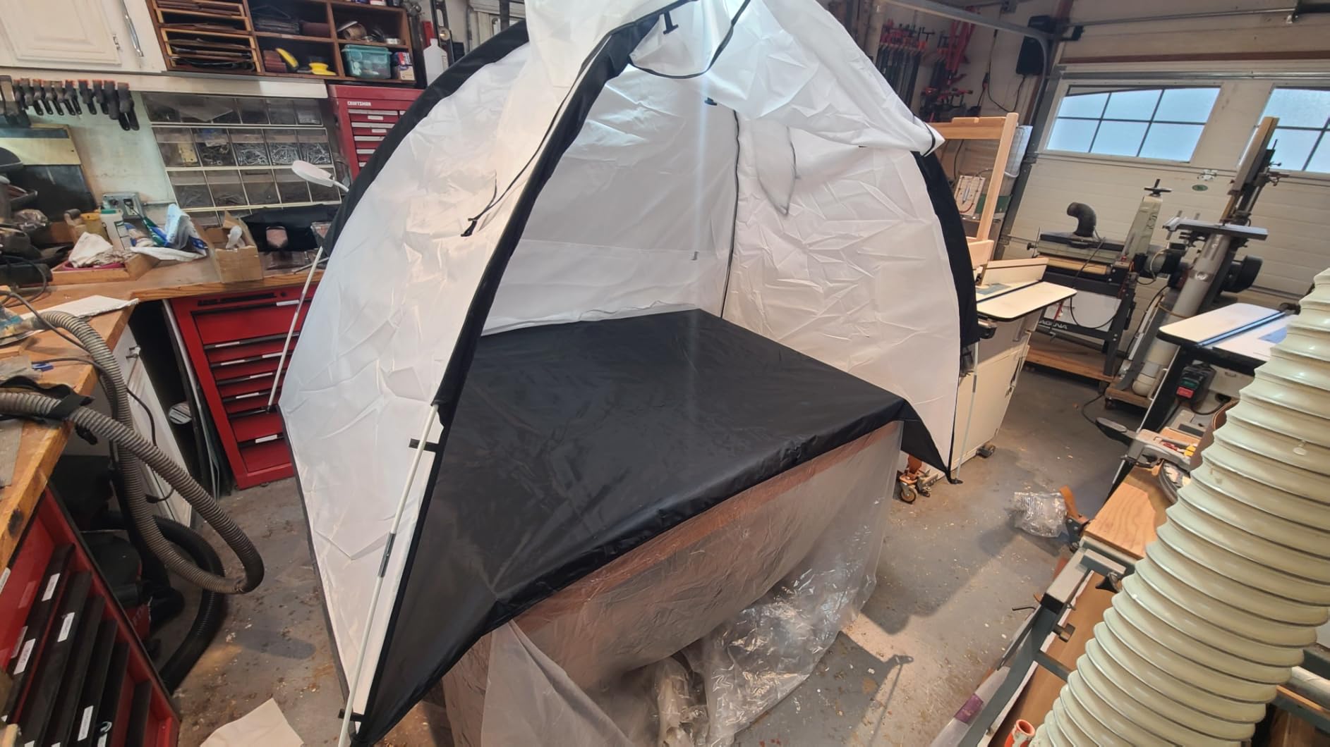 8.4x6x5.5ft Large Portable Spray Paint Booth Tent for Spray Painting, DIY customer photo 2
