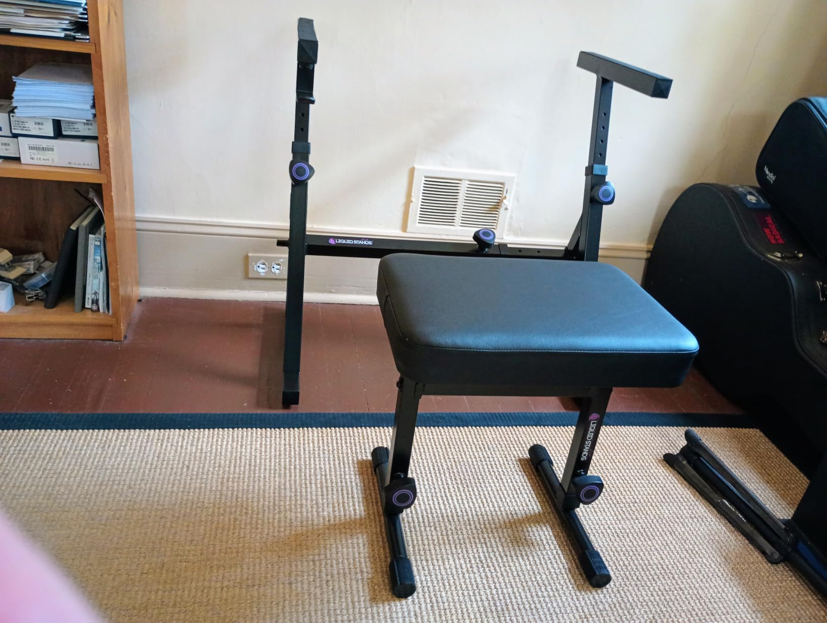 Liquid Stands Piano Keyboard Stand and Bench Set - Portable Heavy Duty Digital Piano Stand for 54-88 Key Electric Pianos & Adjustable Chair, Stool, Seat - Sturdy Keyboard Music Accessories customer photo 2