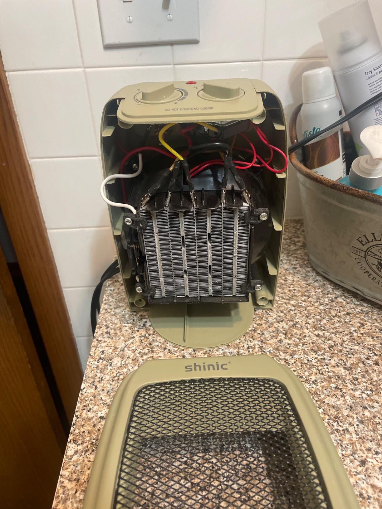 Shinic Space Heater, 1500W Milkhouse Heater with Thermostat, Stay Cool Durable Metal Housing, Overheat protection, 3-Prong Plug, Tip-Over Auto Shut Off, Utility Heater for Garage, Bedroom, Greenhouse customer photo 2