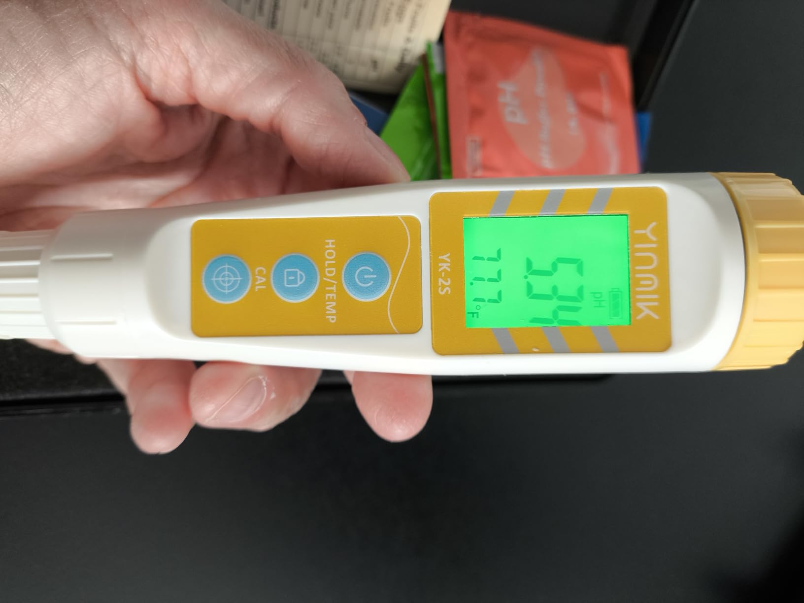 YINMIK Food pH Meter Digital pH Tester Spear pH Probe pH Reader for Canning | pH Checker for Fermented Fermentation Lab pH Meter for Cosmetic Soft Soil Food Sausages Salami Hot Sauce and Canned customer photo 2