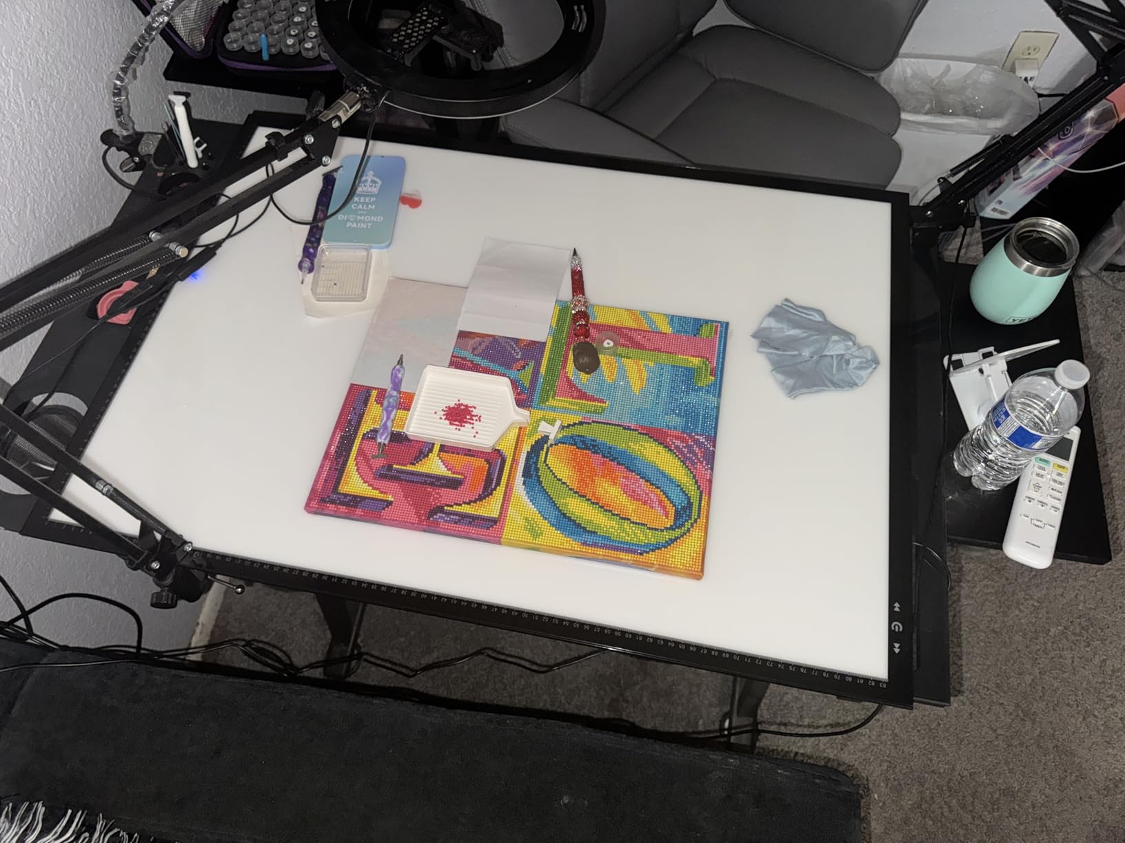 HSK 9”x13”LED Artist tracing Light Box Copy Table, Adjustable High Brightness Light Pad for Tatto Drawing, Sketching, Animation, Diamond Painting Accessories customer photo 1