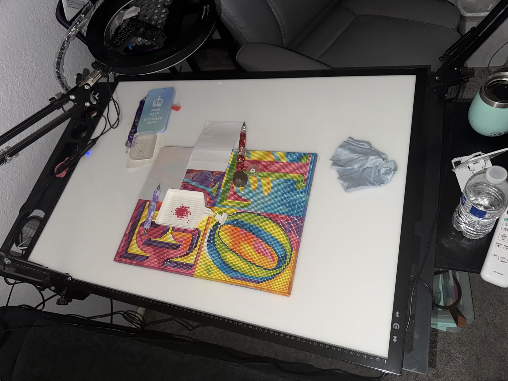 HSK 9”x13”LED Artist tracing Light Box Copy Table, Adjustable High Brightness Light Pad for Tatto Drawing, Sketching, Animation, Diamond Painting Accessories customer photo 2