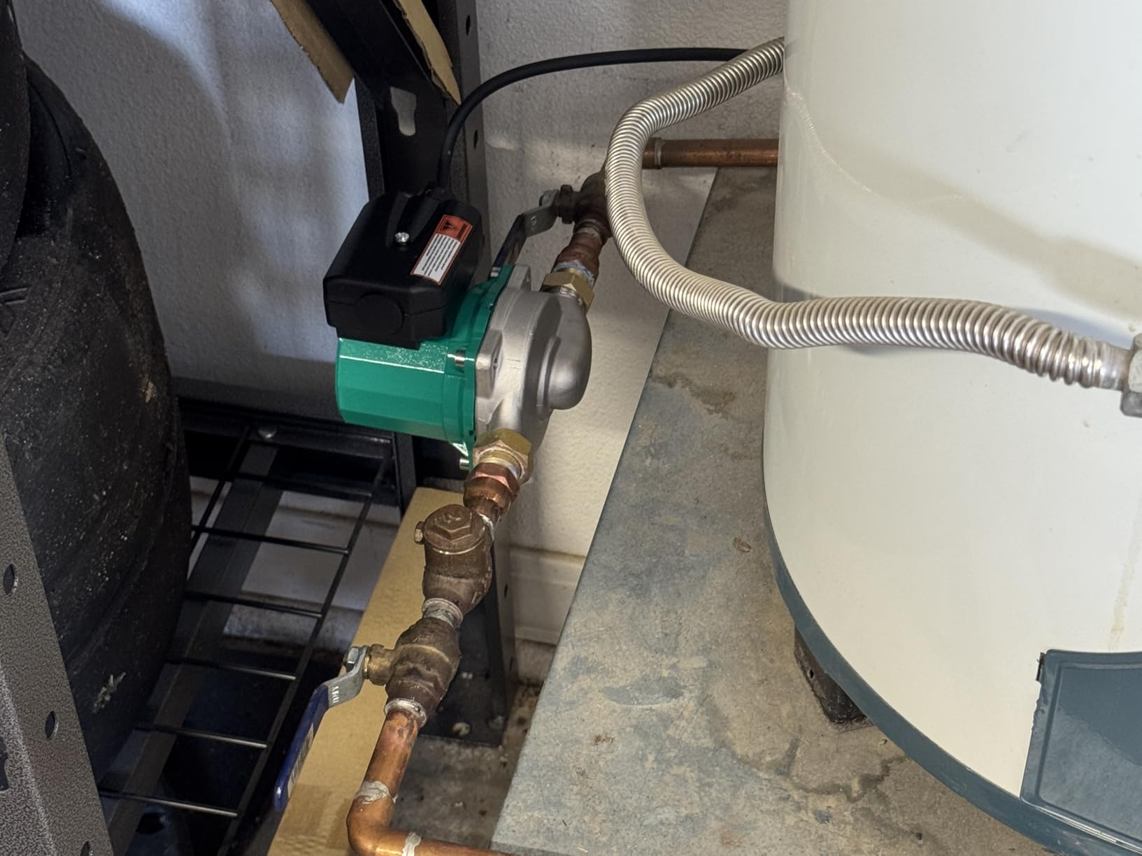 Hot Water Recirculating Pump 120W for Electric Water Heater System | 110V Automatic Circulating Pump Stainless Steel Head NPT 3/4