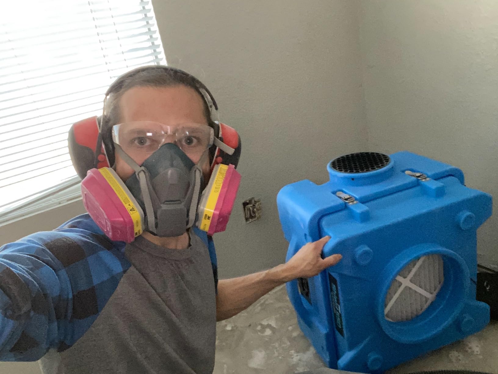 CADPXS Shield-550 Air Scrubber 550 CFM with 3-Stage Filtration, Negative Air Machine, Airborne Cleaner HEPA Scrubber, Water Damage Restoration Equipment, Commercial Air Purifier customer photo 2