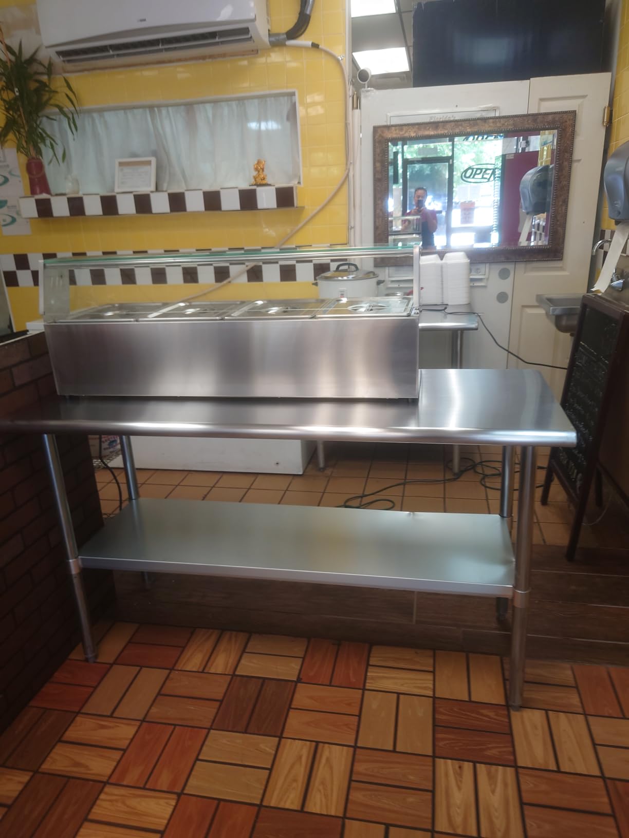 WILPREP 5-Pan Commercial Food Warmer, 50QT Steam Table Buffet Server and Warmer, 1200W Electric Warming Tray, Stainless Steel Bain Marie customer photo 2