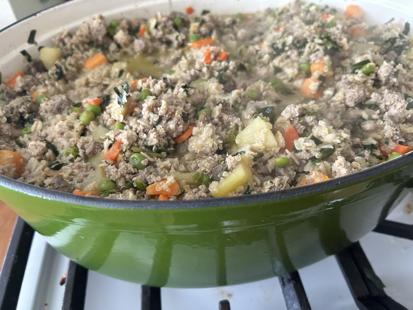 vancasso 9.3 Qt Oval Enameled Cast Iron Dutch Oven with Lid, Green | Ideal for bread baking, roasting & braising. Self-basting lid; oven to 500°F on gas, induction, ceramic; non-toxic enamel. customer photo 1