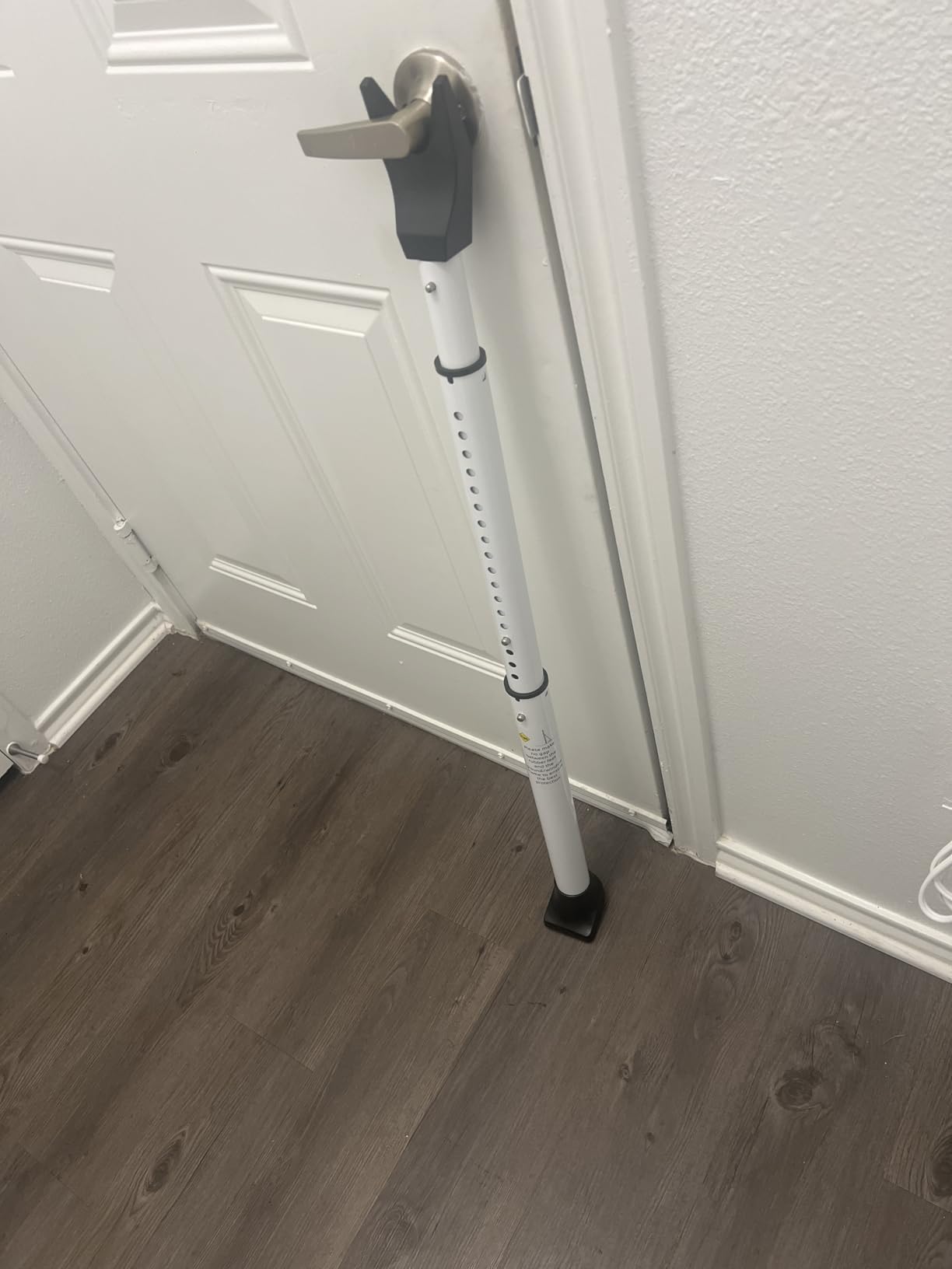 AceMining Upgraded Door Security Bar & Sliding Patio Bar, Heavy Duty Stoppers Adjustable Jammer for Home, Apartment, Travel (1 Pack,White) customer photo 2