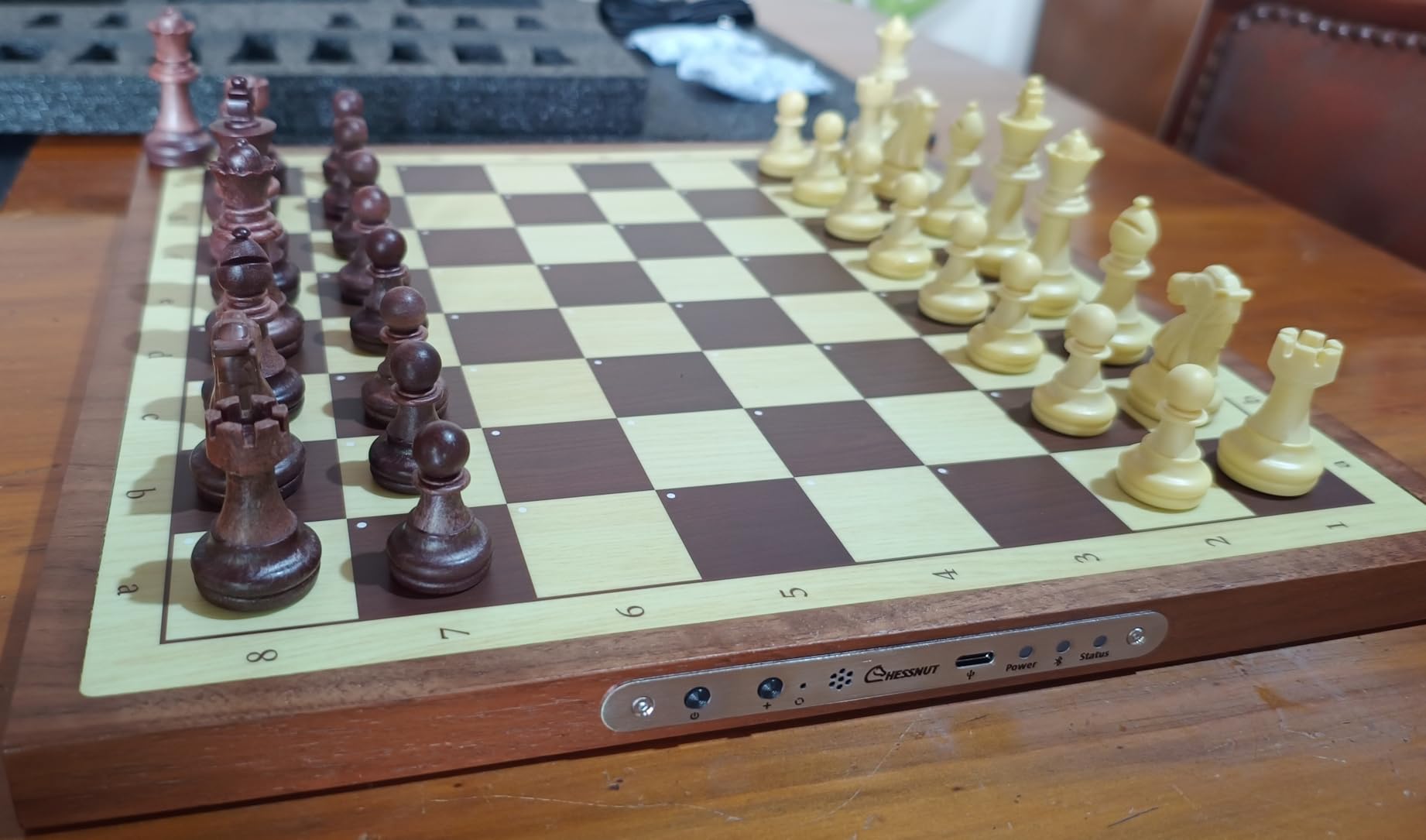 Chessnut Air Electronic Chess Board with AI — Handcrafted Wooden Board, LED Indicators, Adaptive Difficulty, Full Piece Recognition — Play Online on Major Chess Platforms customer photo 1