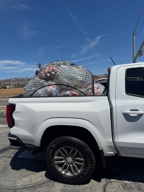 Highly Elastic Cargo Net, Simple Truck Bed Cargo Mesh Organizer, Suitable for 5ft - 6ft Standard Bed Trucks, 4'x4' Stretches to 7'x7' (Single Layer) customer photo 2