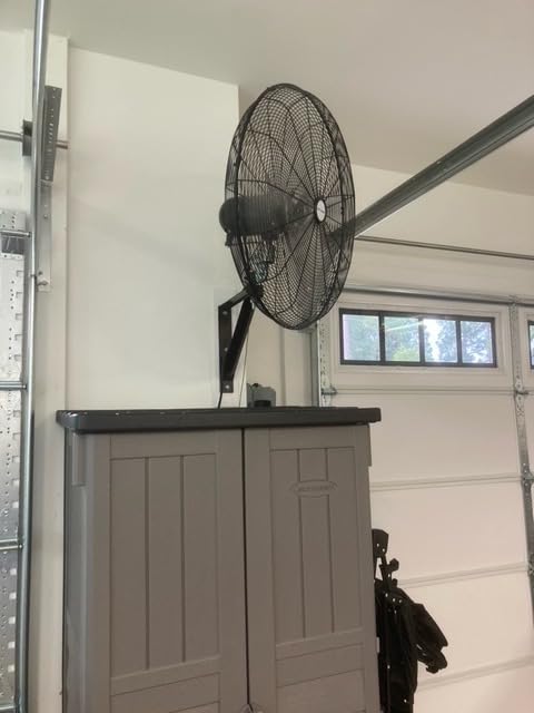 BILT HARD 6500 CFM 24in. High Velocity Industrial Wall Mounted Fan, 3-Speed Oscillating Heavy Duty Air Circulator for Commercial Use, Garage, Warehouse, Factory and Jobsite - UL Listed customer photo 1