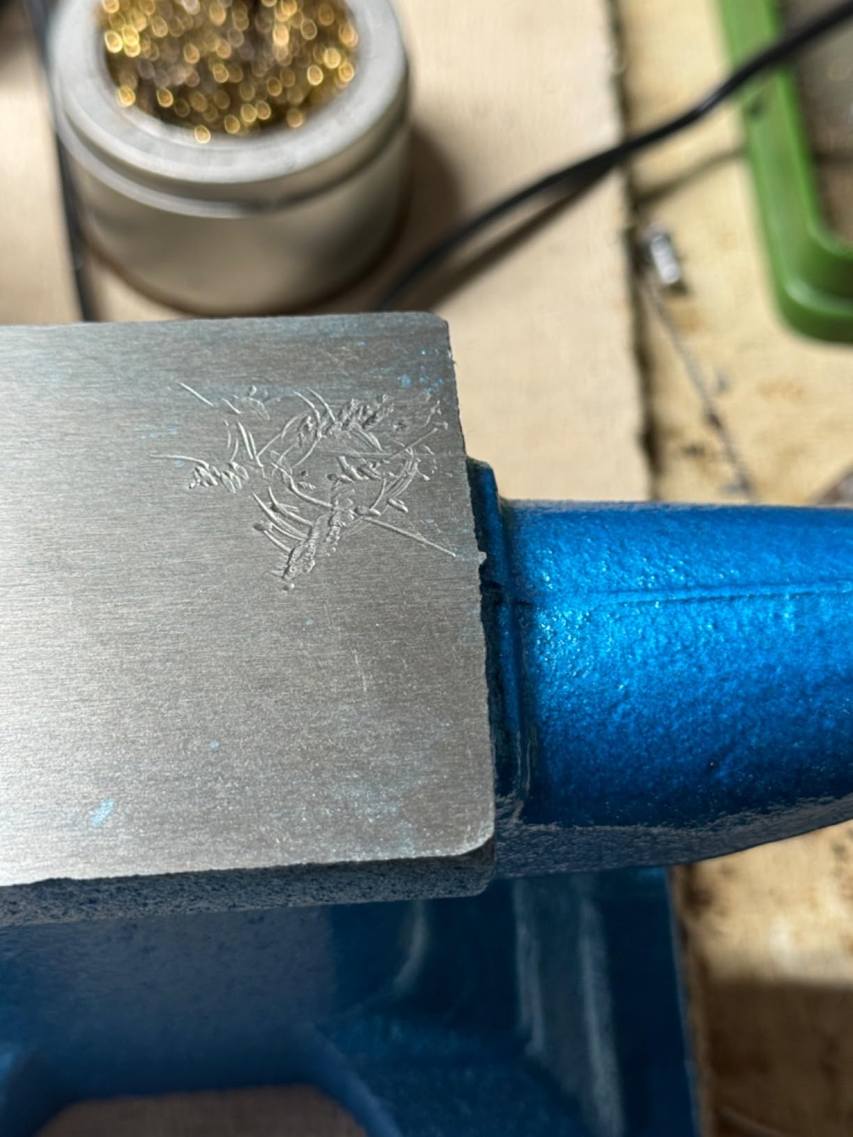 HimaPro Single Horn Anvil for Blacksmith Blue - Cast Iron Anvil- A Wonderful Tool for Blacksmithing and Metal Stamping (55 LBS) customer photo 2