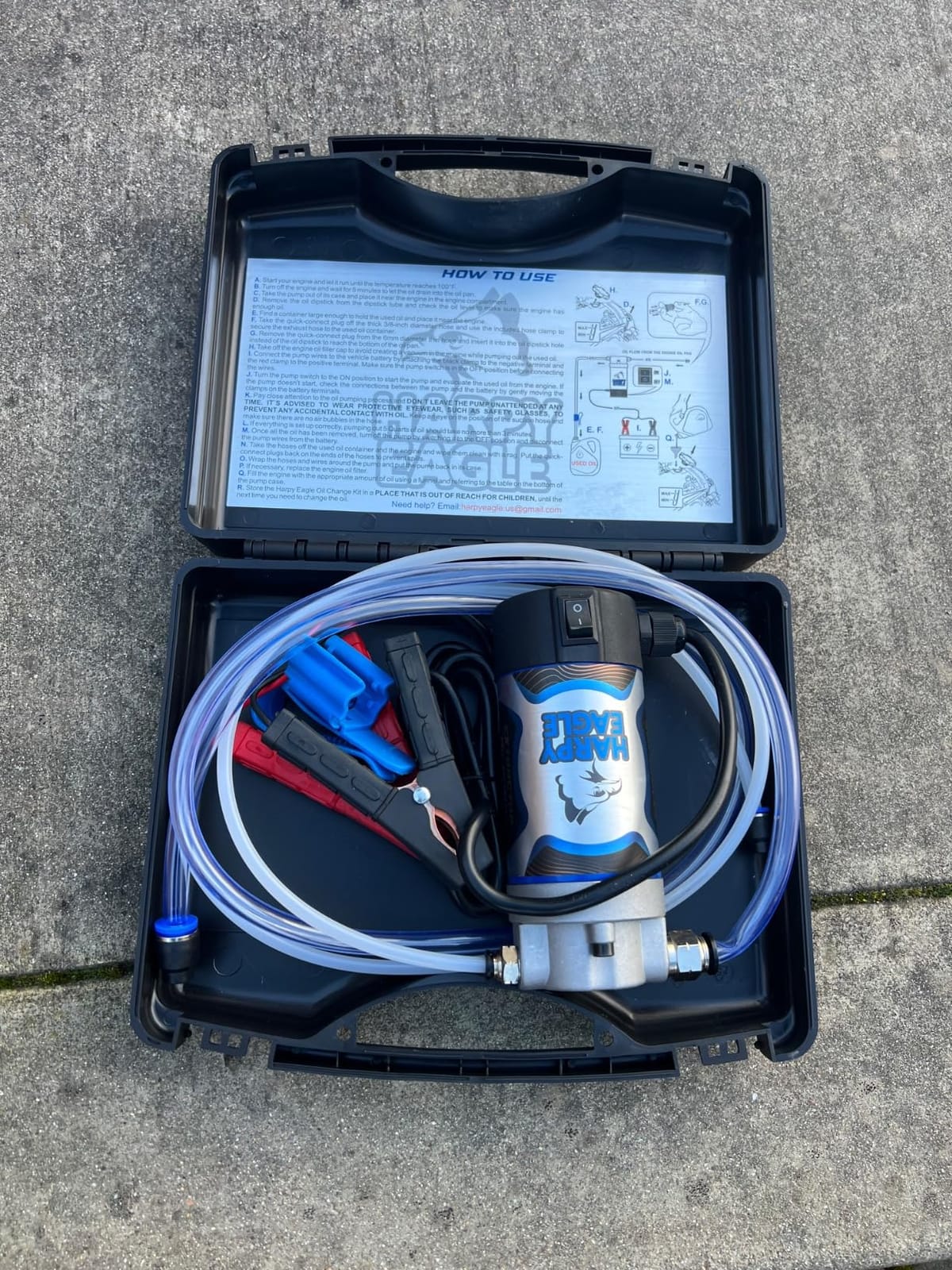 Harpy Eagle Electric Oil Change Extractor Pump 12/24V 100W, Oil Сhange Fluid Extractor Suction Transfer Pump Portable for Automotive, Cars, Boats, Motorcycle, Trucks with Storage Case customer photo 2