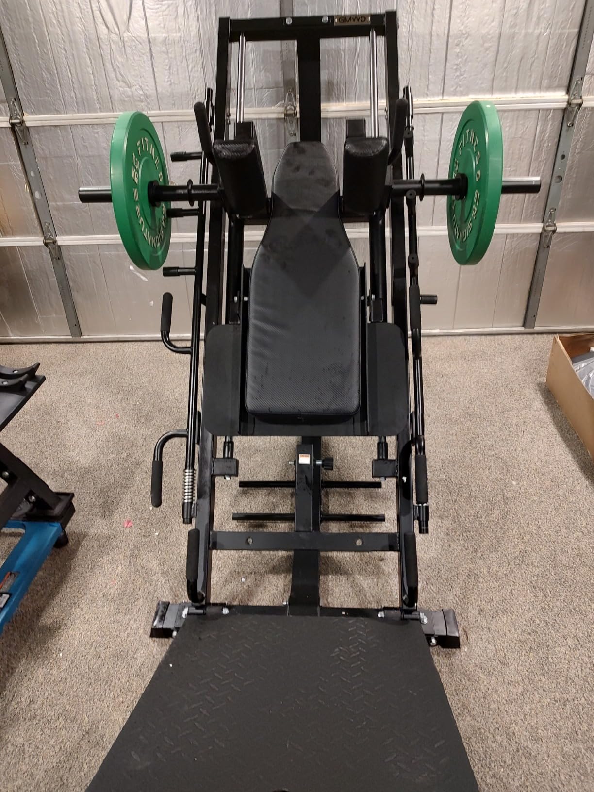GMWD Leg Press Hack Squat Machine Combo, Leg Exercise Machine with Linear Bearing, 45-Degree Lower Body Special with Weight Storage for Quads, Hamstring, Glutes, Calves, Home Gym Leg Day Equipment customer photo 2