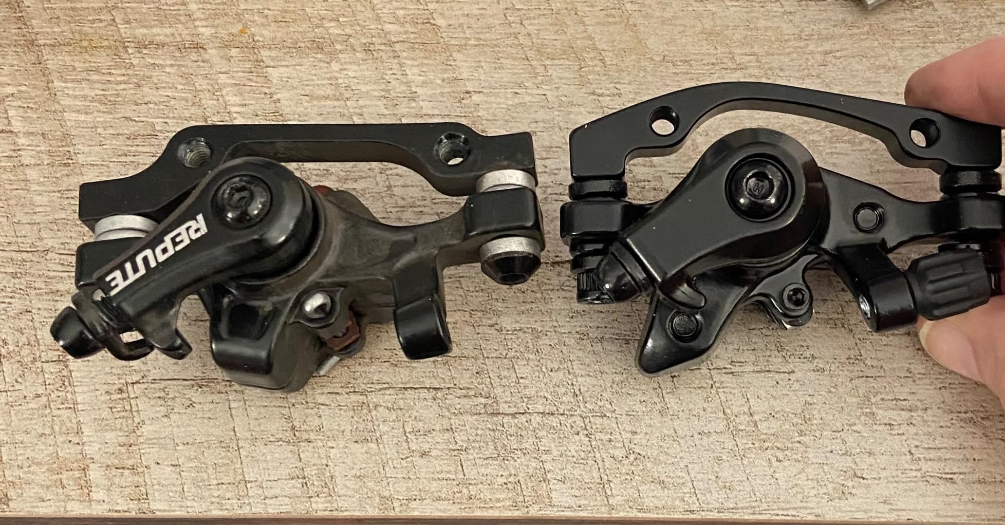 LOOEEL 1 Pair Bike Mechanical Disc Brake,Universal Front and Rear Mechanical Disc Brake Calipers for Mountain Bikes,Folding Bikes,Road Bikes customer photo 2