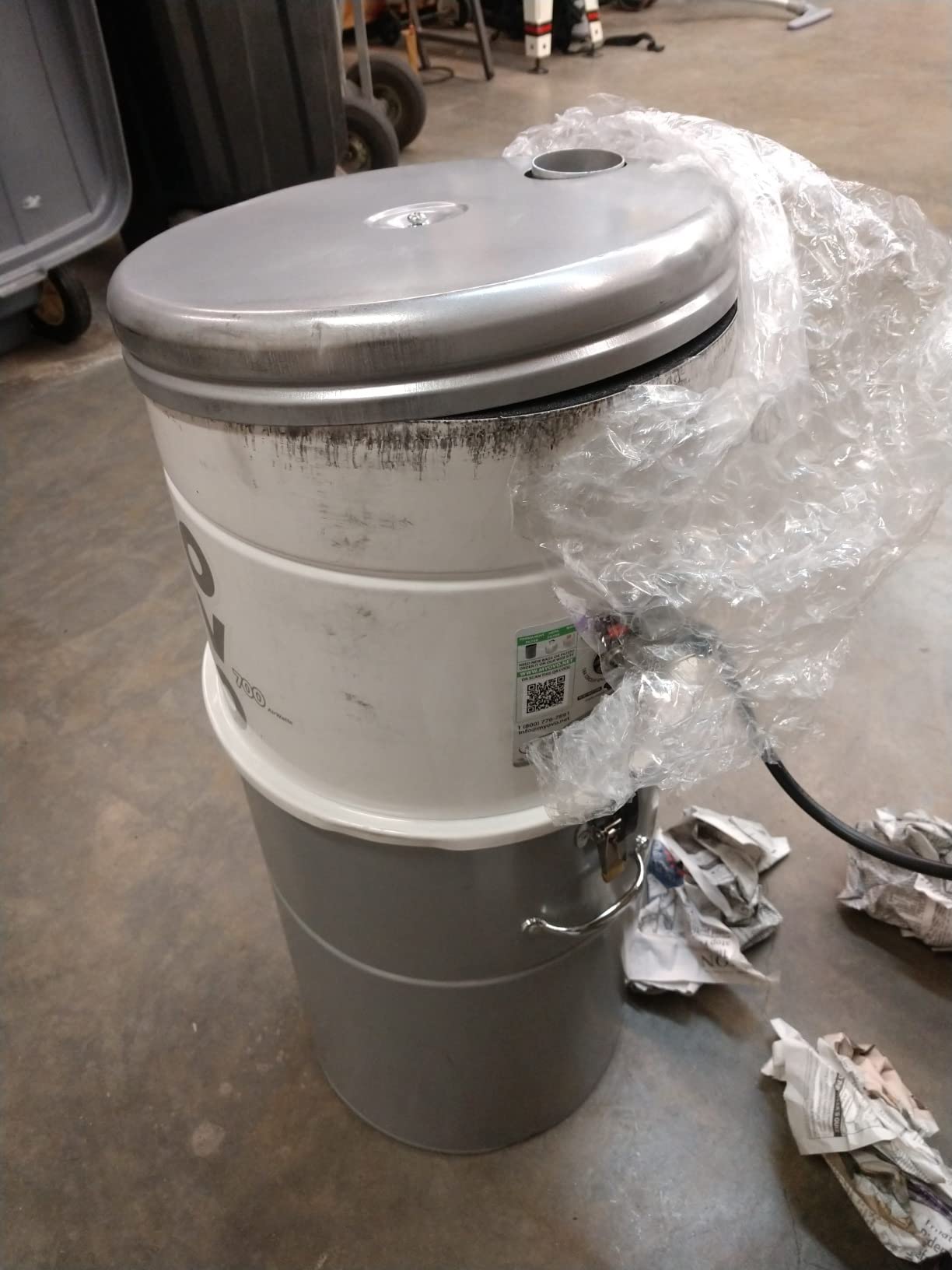 OVO 700 Airwatts Heavy Duty Powerful Central Vacuum System, Hybrid Filtration (with or Without Disposable Bags) 35L or 9.25Gal Bottom Load Dust Bin customer photo 1