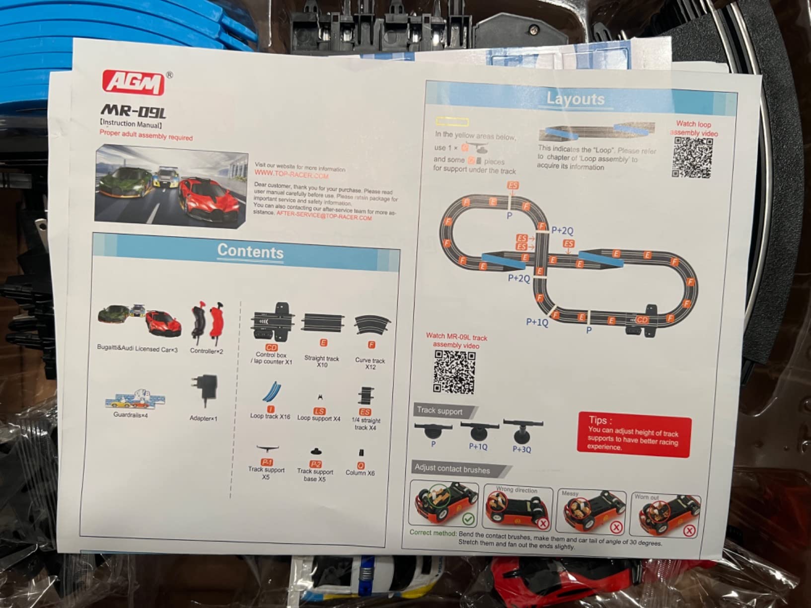 AGM MASETCH High Speed Series Tram Dual Track Set, Track with 4 Vehicles Official Licensed Slot car Racing, Comes with 2 Hand Controls and Track Parts and a Lap Counter customer photo 1