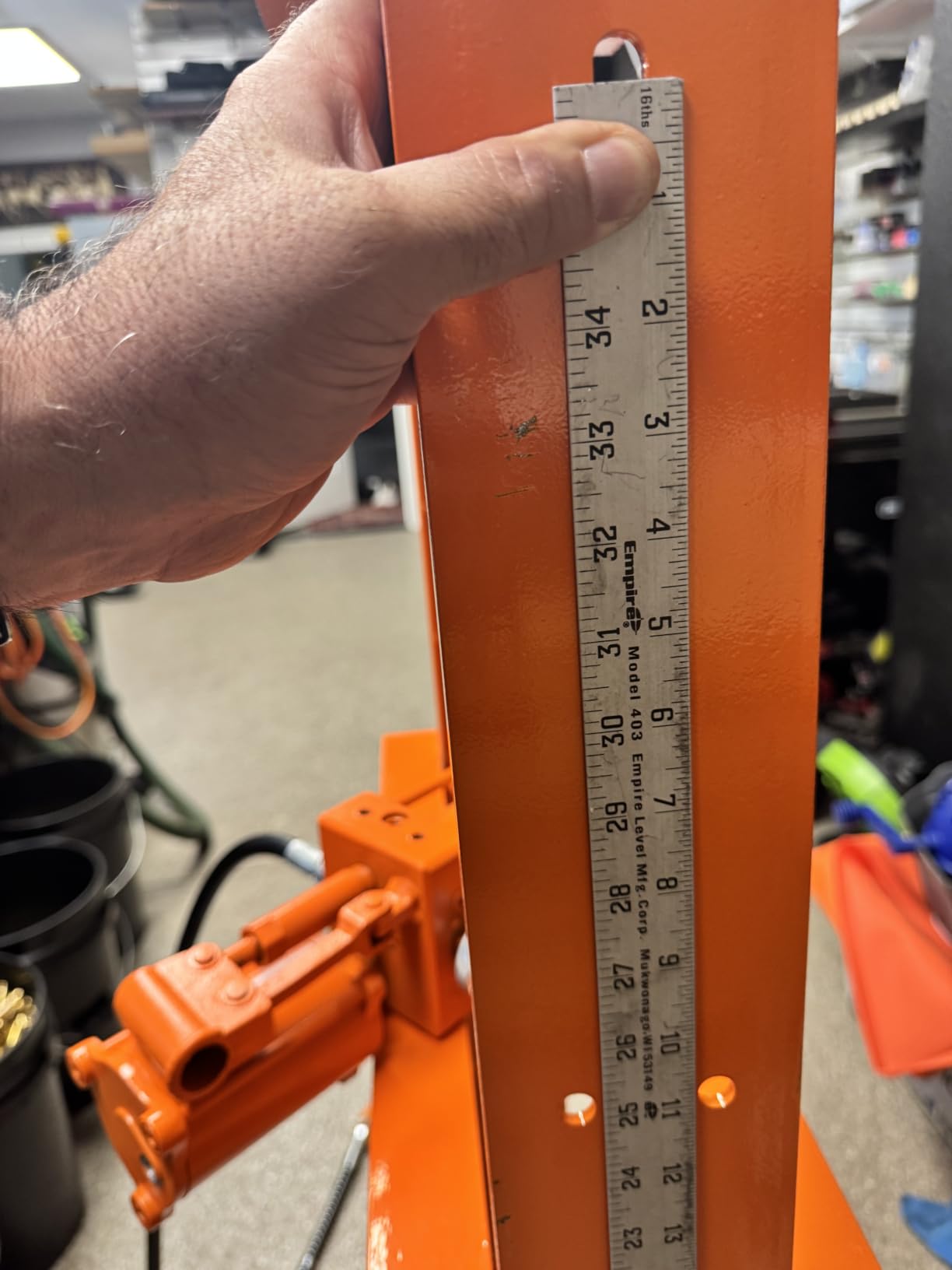 VEVOR Hydraulic 6 Ton H-Frame Garage Floor Adjustable Shop Press with Plates, 6T, Orange customer photo 1