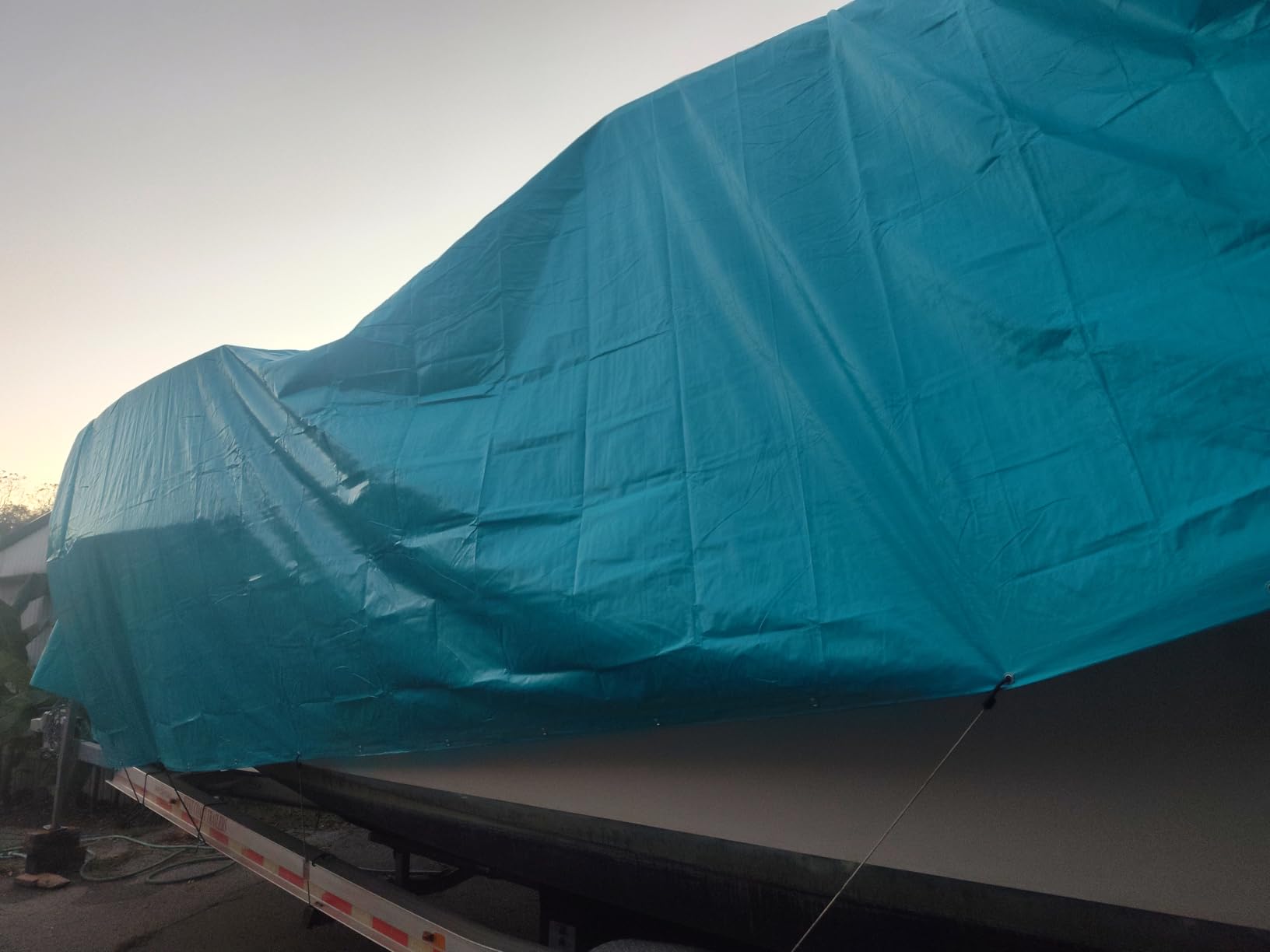 Tarps Heavy Duty Waterproof 20x40 ft, 12 mil Thick Tarp Cover with Grommets | UV-resistant, Rip & Tear Proof Blue Large Poly Tarp with Metal Grommets for Camping, Tents, Boats, RVs, Cars and Pool Cover customer photo 2