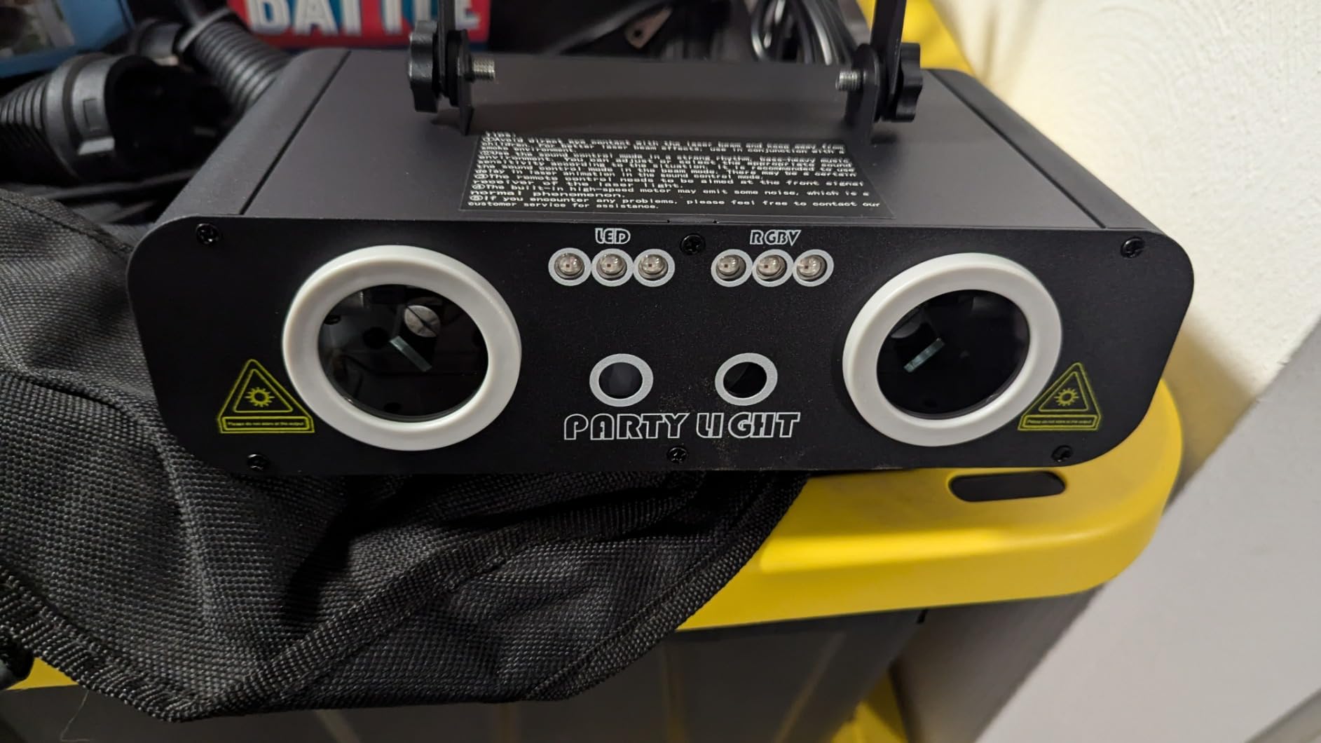 Laser Light Show Machine with 100 Patterns and Scanner Beam Effects | RGBUV Strobes, Sound Activation, DMX512 and Remote Control, 500 sq ft Coverage for DJs, Clubs, Party Events customer photo 2