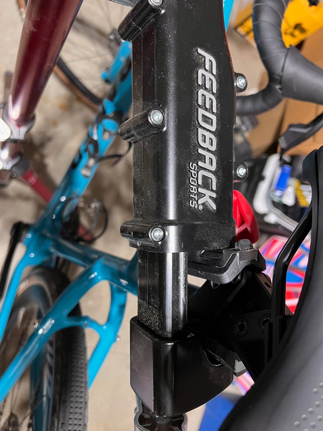 Feedback Sports Pro Mechanic Bike Repair Stand with Quick-Action Clamp - Ratcheting seatpost clamp, lightweight aluminum construction customer photo 2