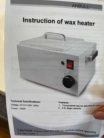 Upgrade BUT2.5L-I Non-stick Large Wax Pot, Anbull Single Professional Wax Heater for Hair Removal - Easy to Clean Waxing Machine | Professional Single Wax Heater for Hair Removal, 5lb Large Capacity, 300W Fast Heating, Precise Temp Control 0-248F customer photo 1