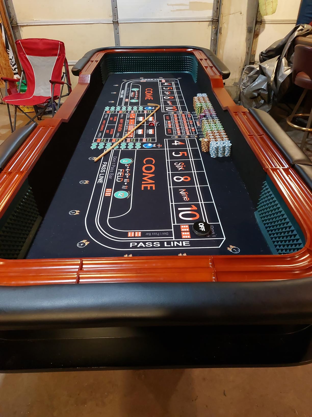 Craps Table 136 inch with Diamond Bumper Rubber for Multi Player customer photo 2