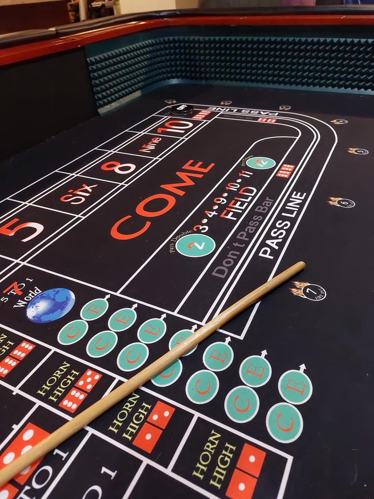 Craps Table 136 inch with Diamond Bumper Rubber for Multi Player customer photo 2
