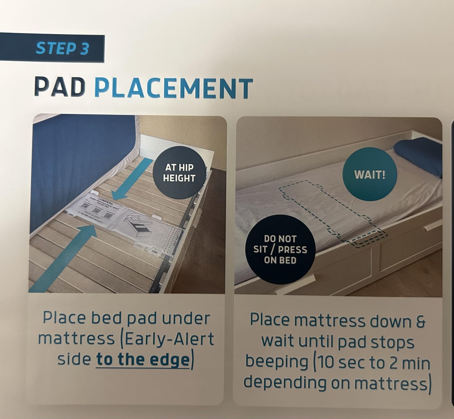 Lunderg Under Mattress Bed Alarm for Elderly - Invisible & Wireless Sensor Pad with Early Alert & Pager - Our Most Advanced Fall Prevention System for Dementia, Ideal for Loved Ones who Refuse Help customer photo 2
