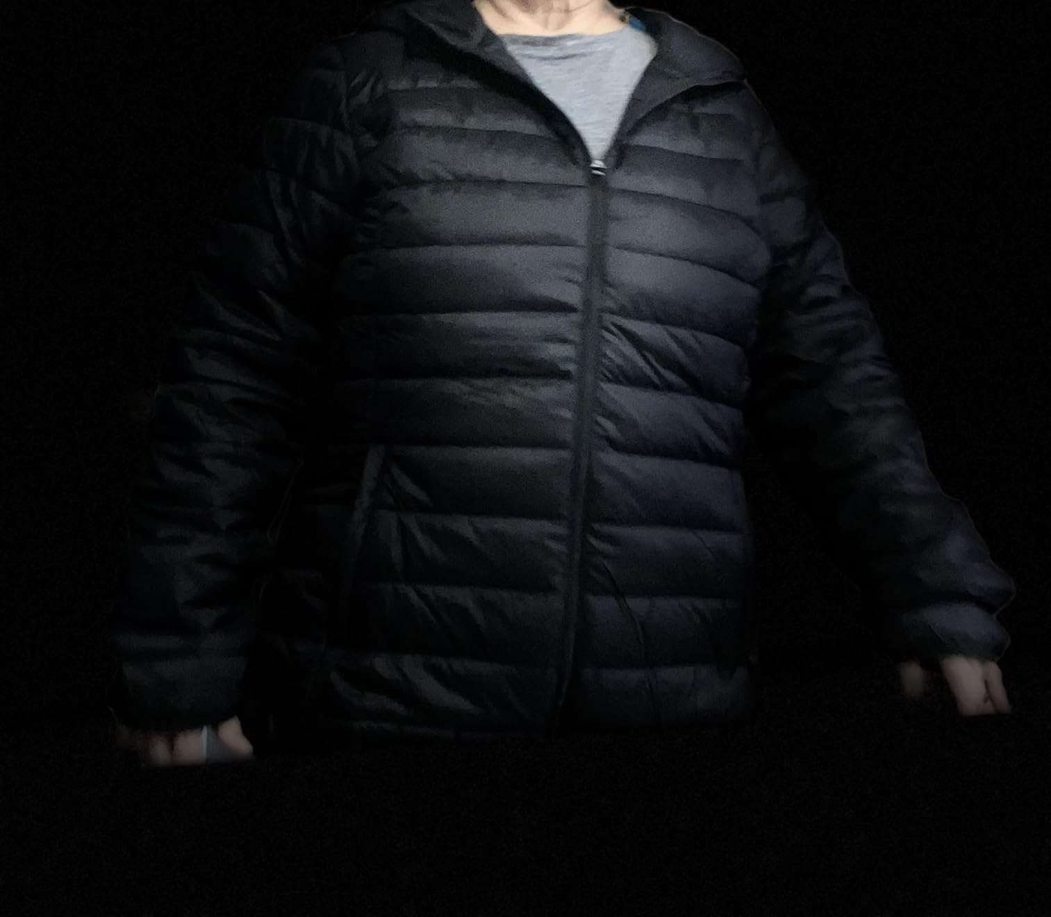 Womens Puffer Jacket with Hood Quilted Lightweight Packable Coat customer photo 1