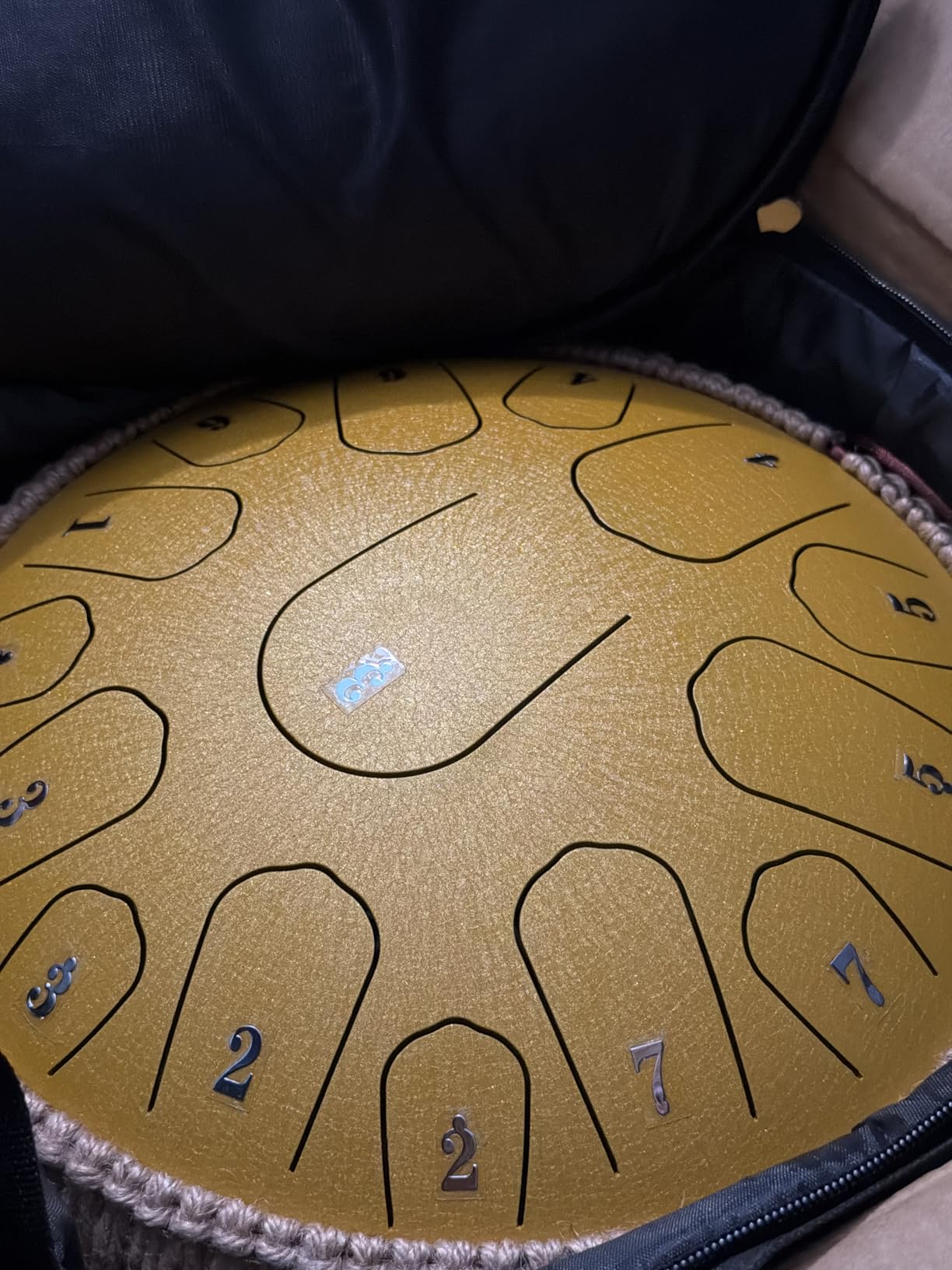 HOPWELL Steel Tongue Drum - 13 Inches 15 Notes Hand Pan Drum with Music Book, Mallets and Carry Bag, D Major customer photo 2